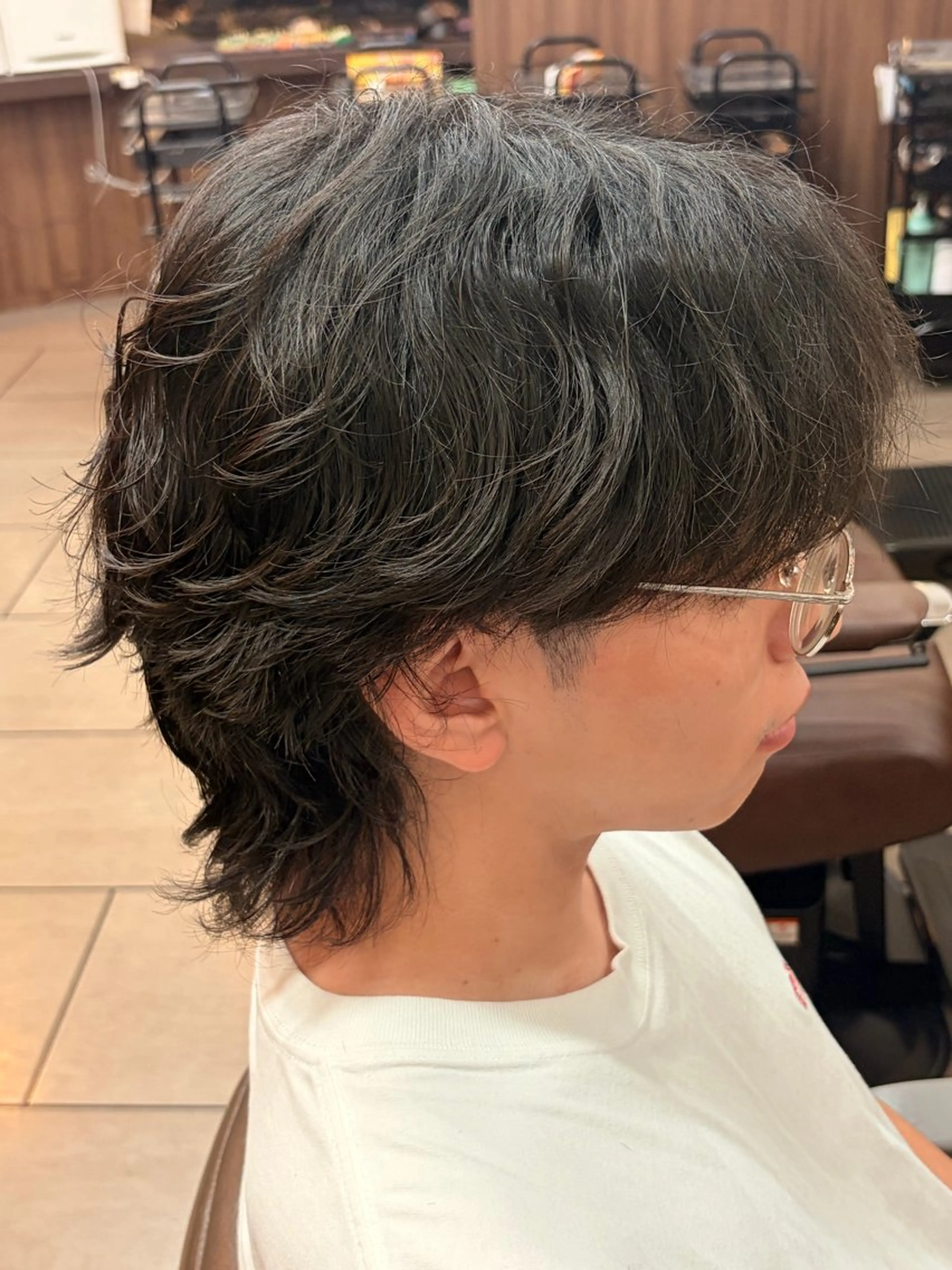 パーマ メンズ メンズパーマ 波巻きパーマ メンズウルフカット ウルフカット スパイラルパーマ カット パーマ Kotoe. men'sのヘアスタイル