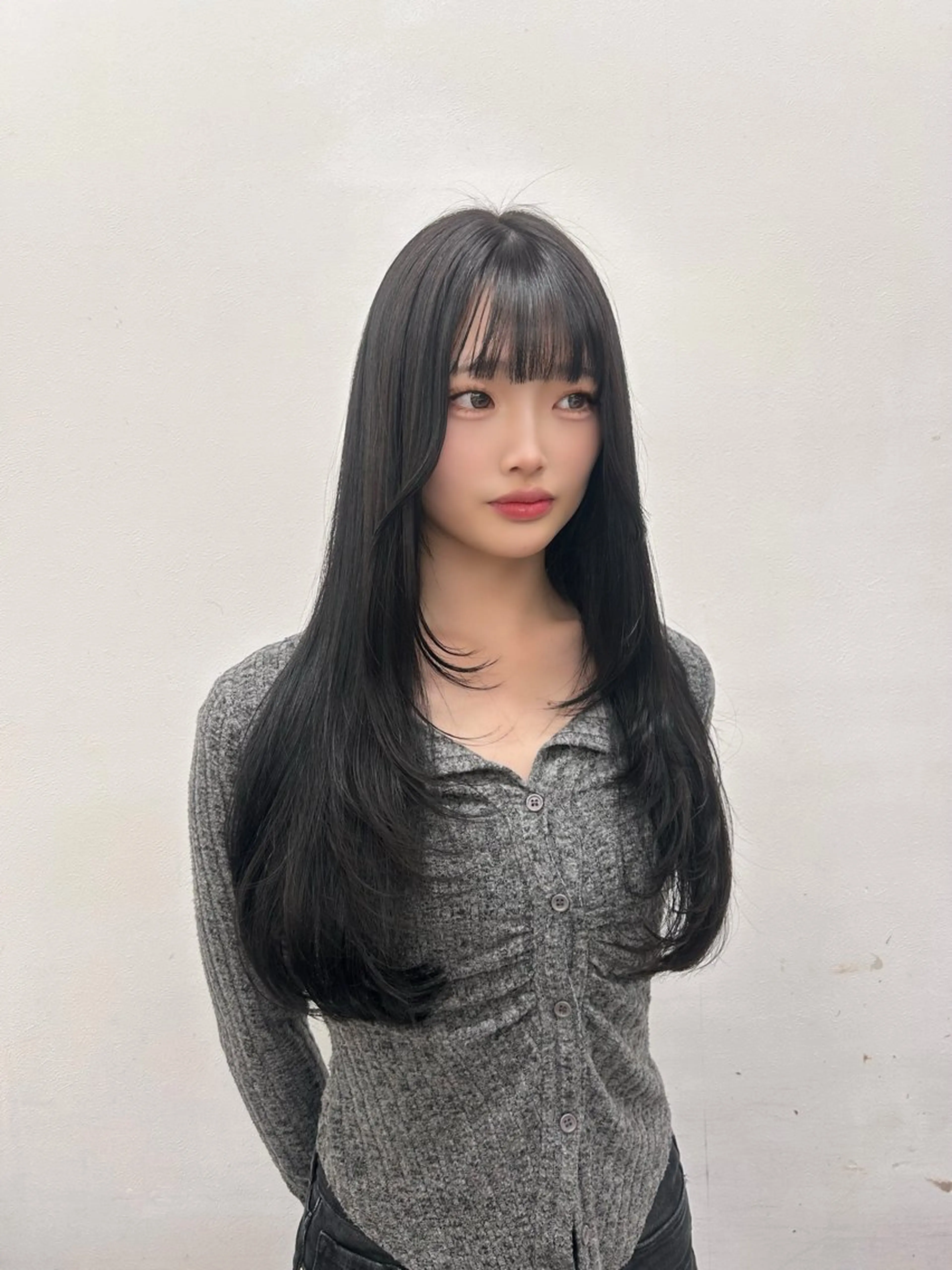 ロング カラー パーマ ヘアアレンジ メンズ キッズ ブリーチなしカラー/ ブラウン/レイヤーのヘアスタイル