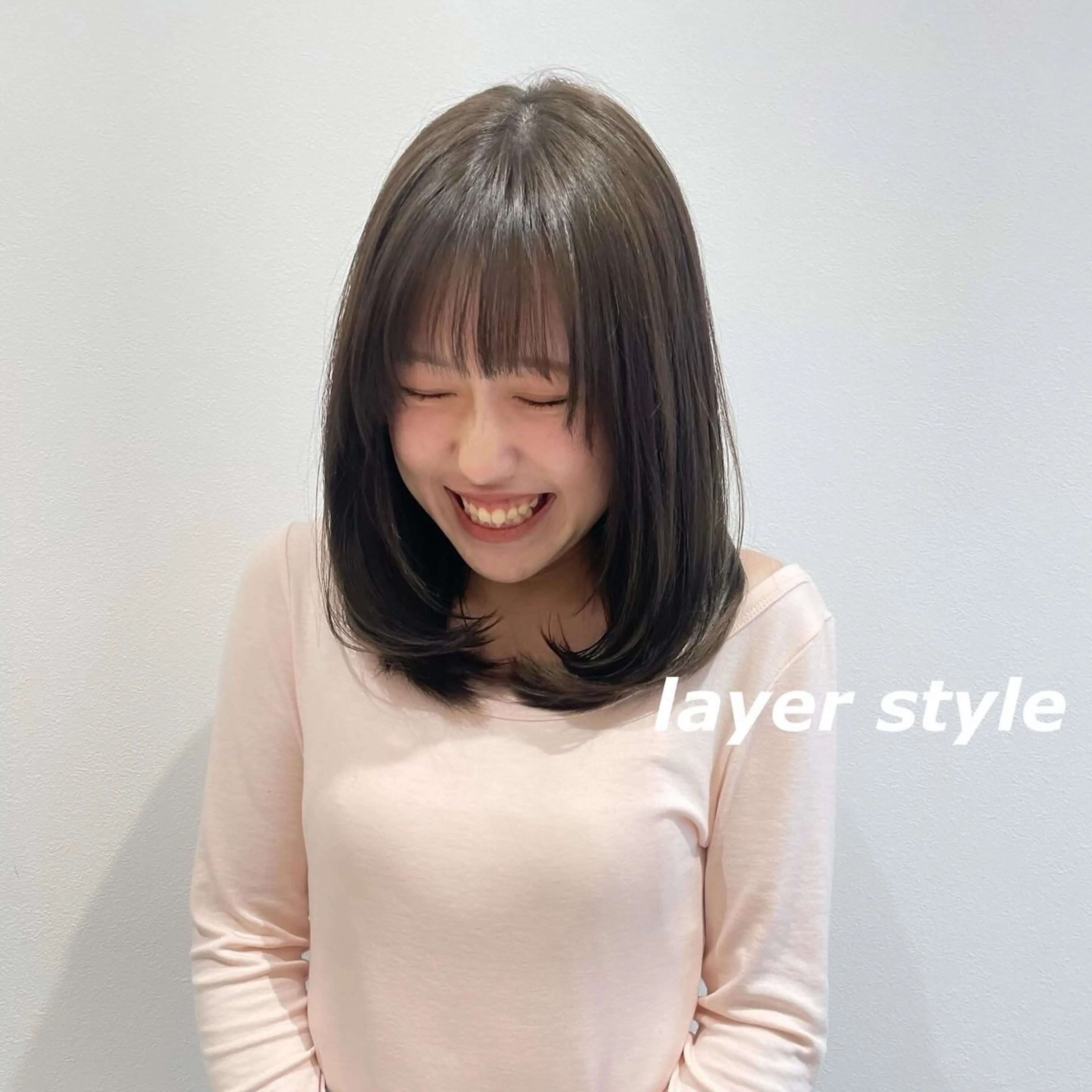 ミディアム カラー 切りっぱなしボブ ショートボブ ボブ 顔まわりレイヤー 髪質改善 カット ヘアカラー トリートメント 北九州美容室 🕊️わかな✂︎のヘアスタイル