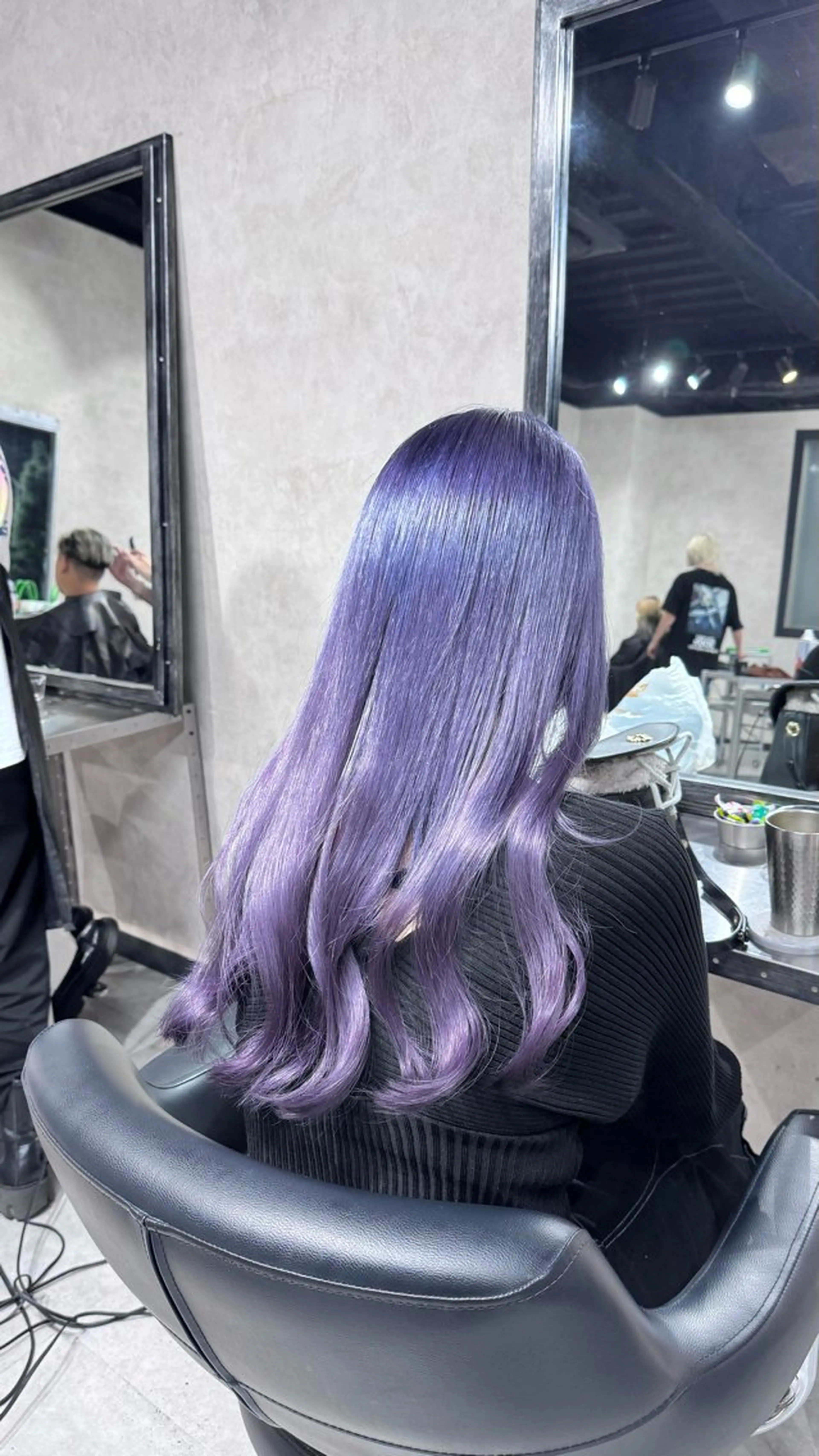 ロング カラー ブルーカラー ブルーバイオレット バイオレットカラー カット ヘアカラー トリートメント B E C H I C O〔べち子〕のヘアスタイル