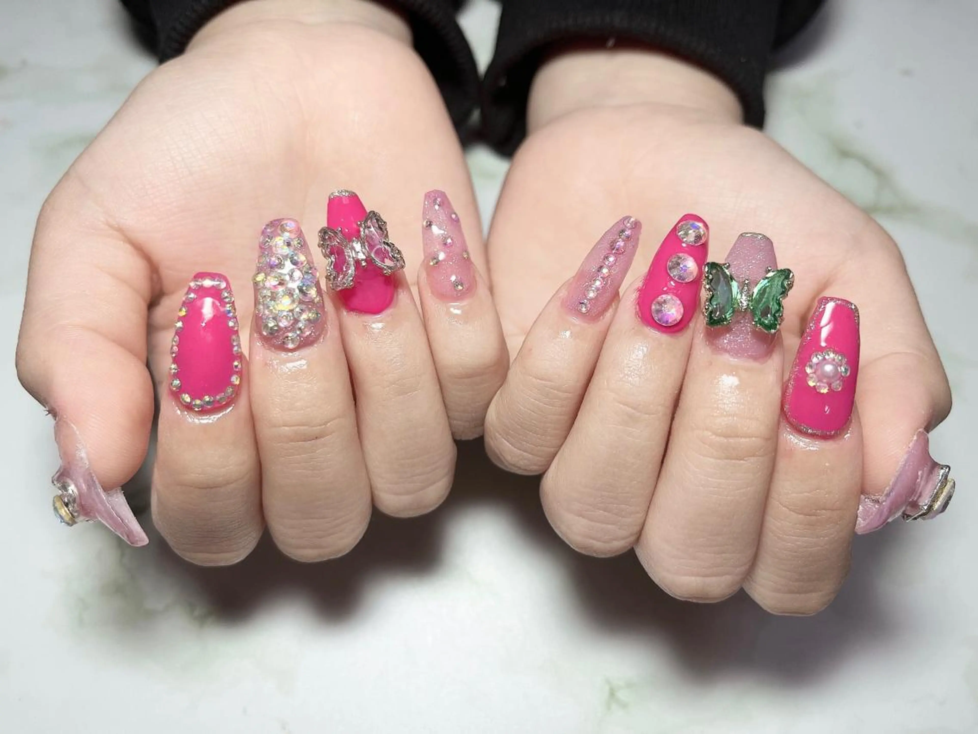 ネイル 長さ出し 春ネイル Mimi Nailのネイルデザイン