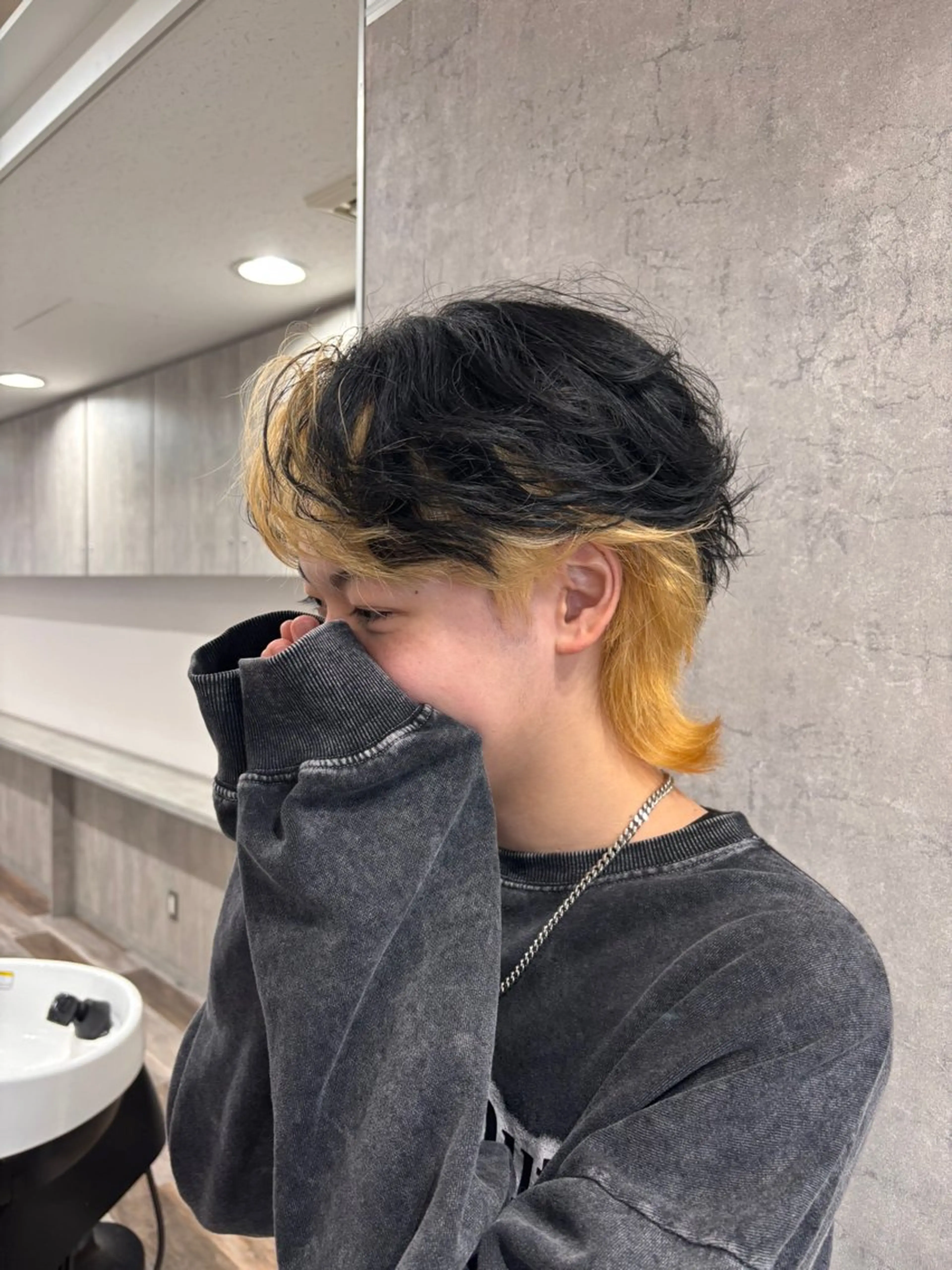 メンズ センターパート 金澤 翔太のヘアスタイル