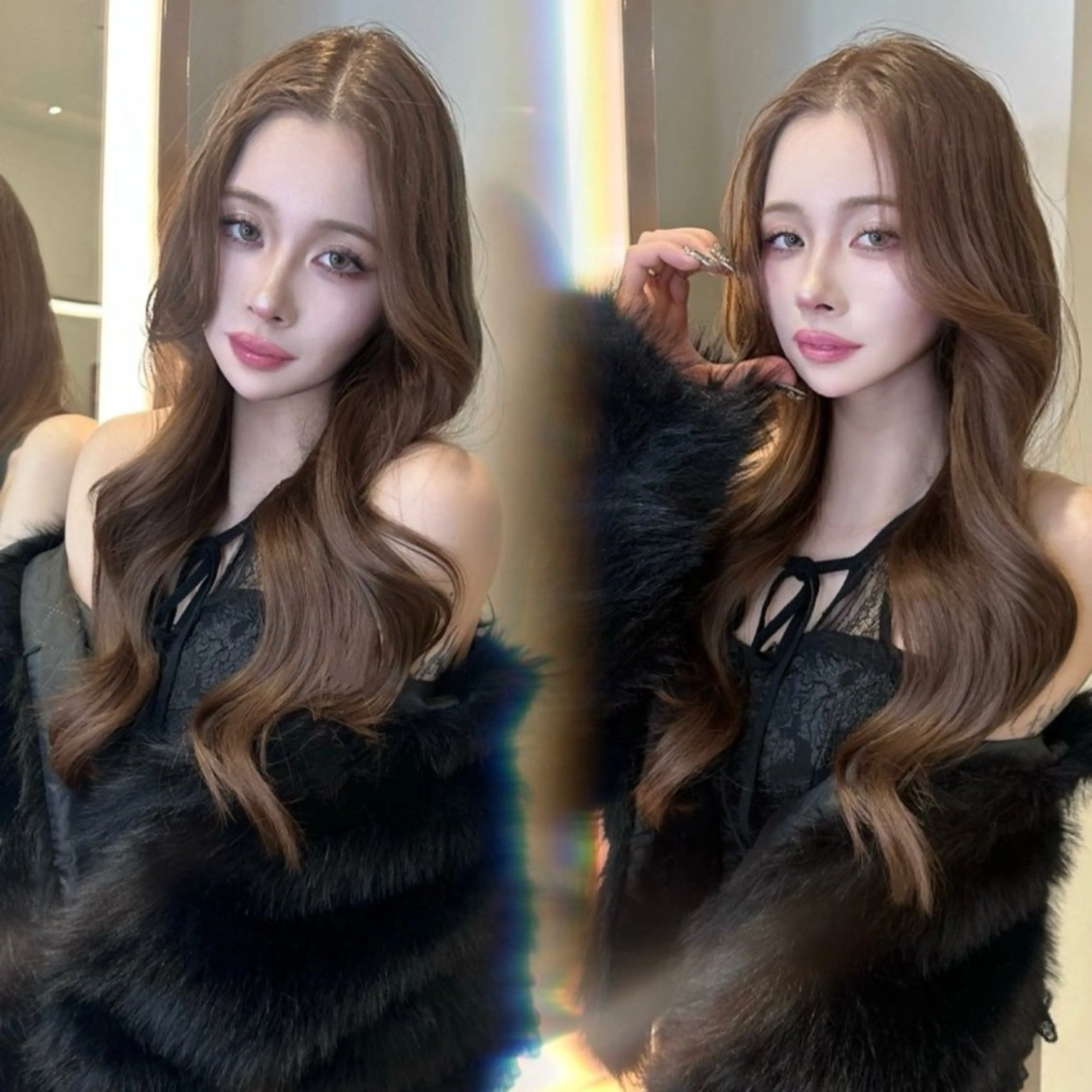 ロング カラー ブリーチ 透明感カラー ダブルカラー ブリーチなしカラー 韓国風ヘア ワンホン🎀韓国ヘア 💞渋谷/GAKUのヘアスタイル