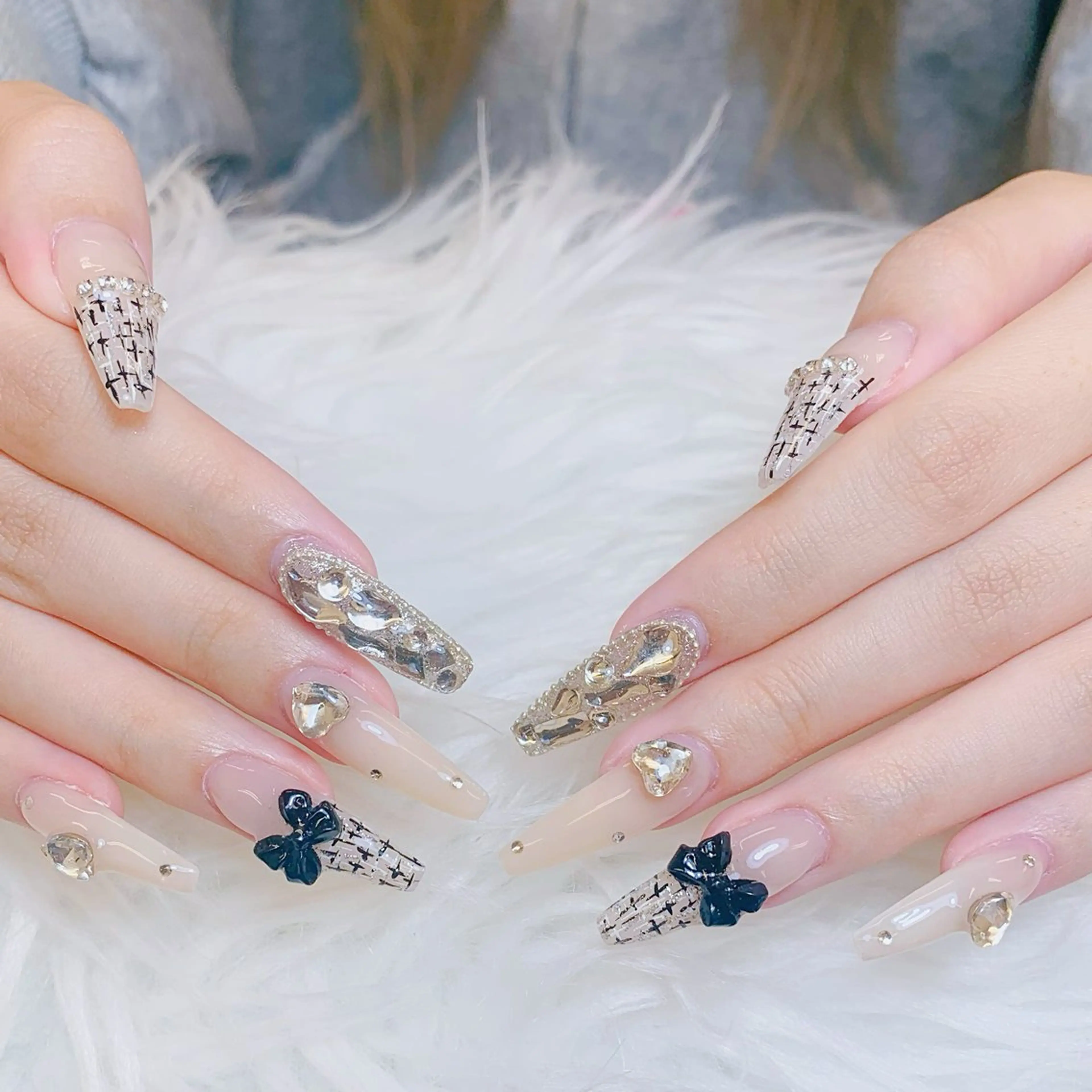 ネイル チークネイル 長さ出し フラッシュネイル フレンチネイル グラデーション ハンドネイル AN NAIL SALONのネイルデザイン