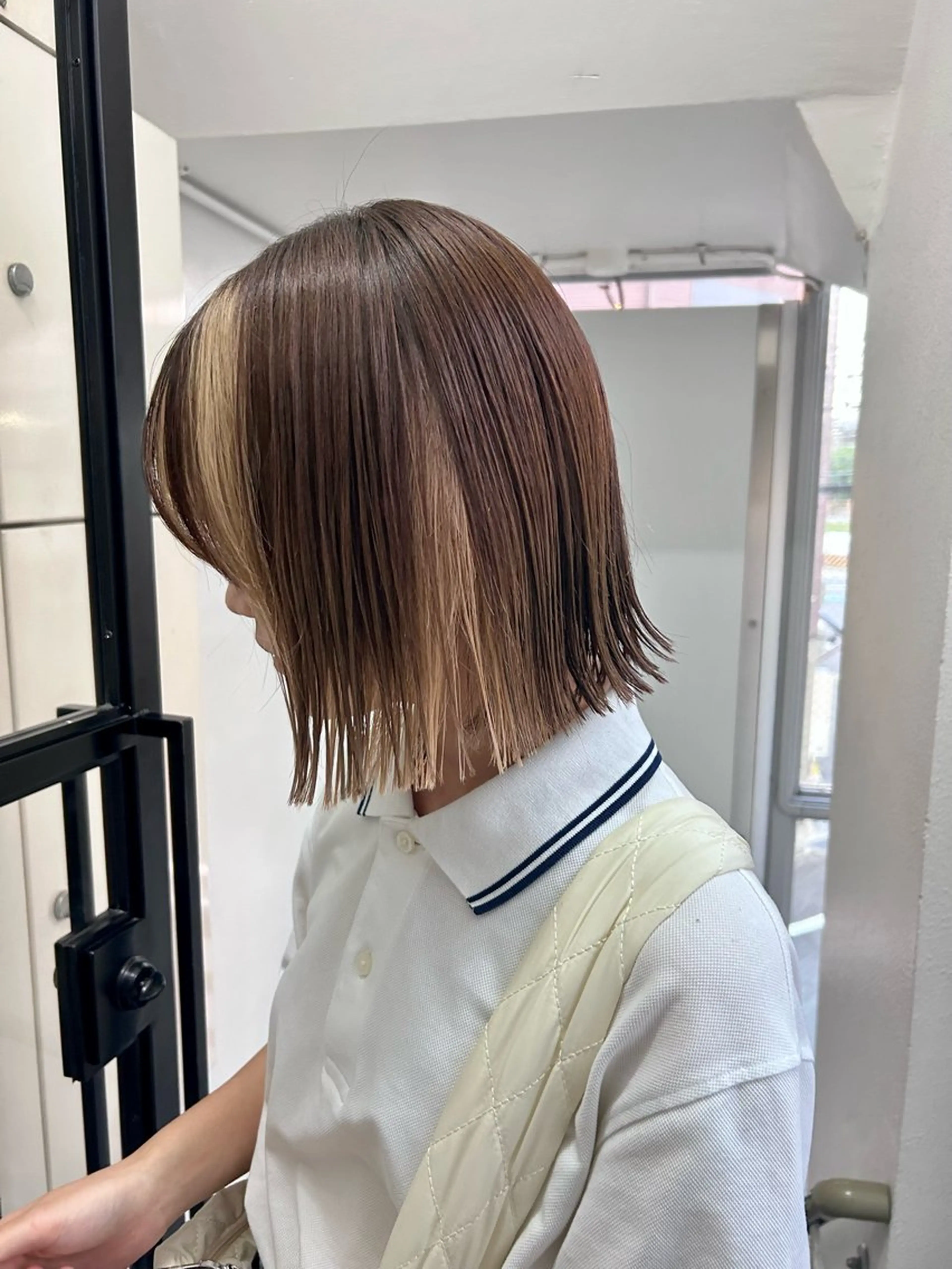 ショート 切りっぱなしボブ ボブ 原田 朱里のヘアスタイル