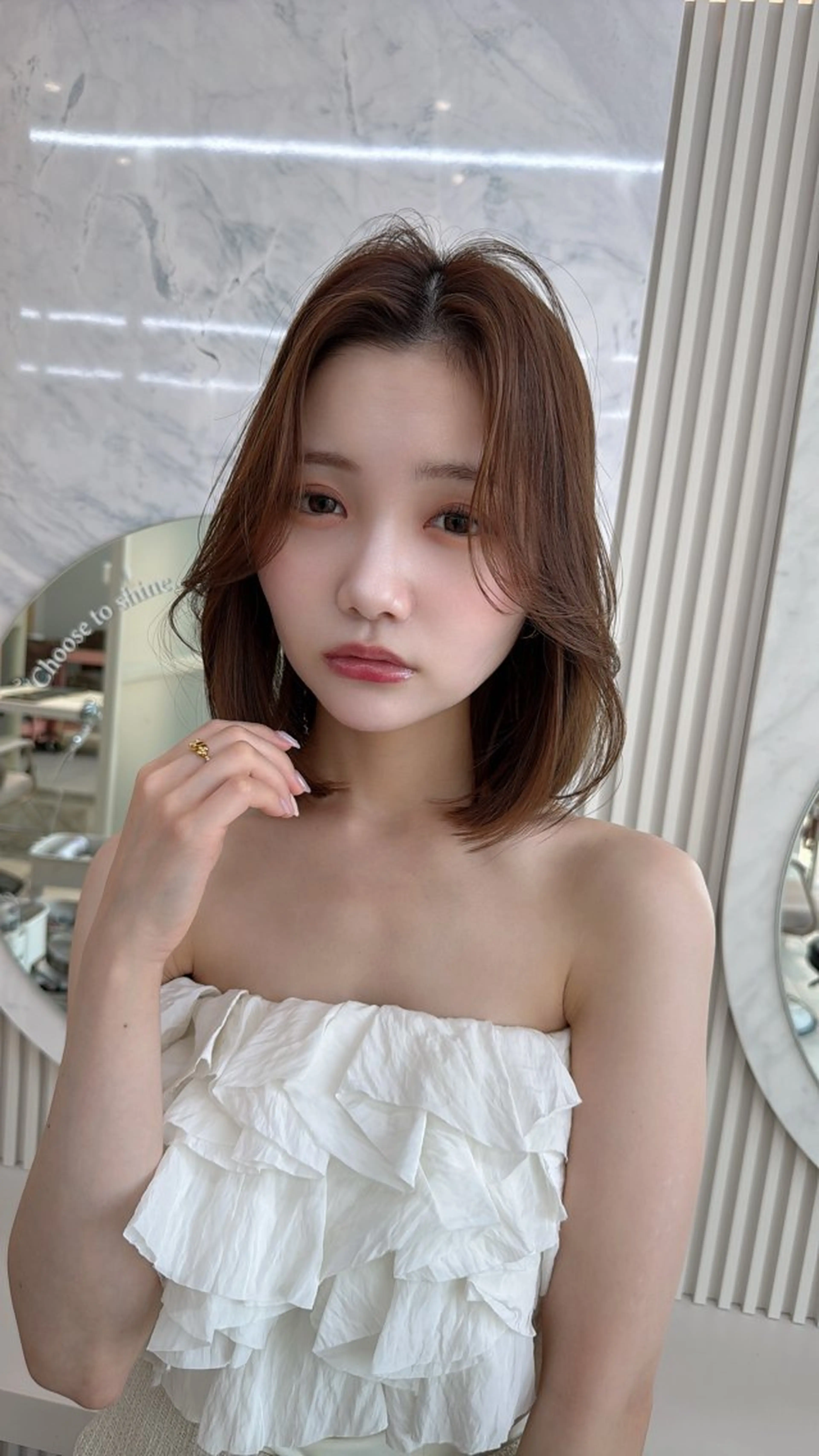 【💫ボブにしたい方限定💫】カット➕カラー➕自社開発ヘアマスク🩵 (アカデミーモデル様)の写真