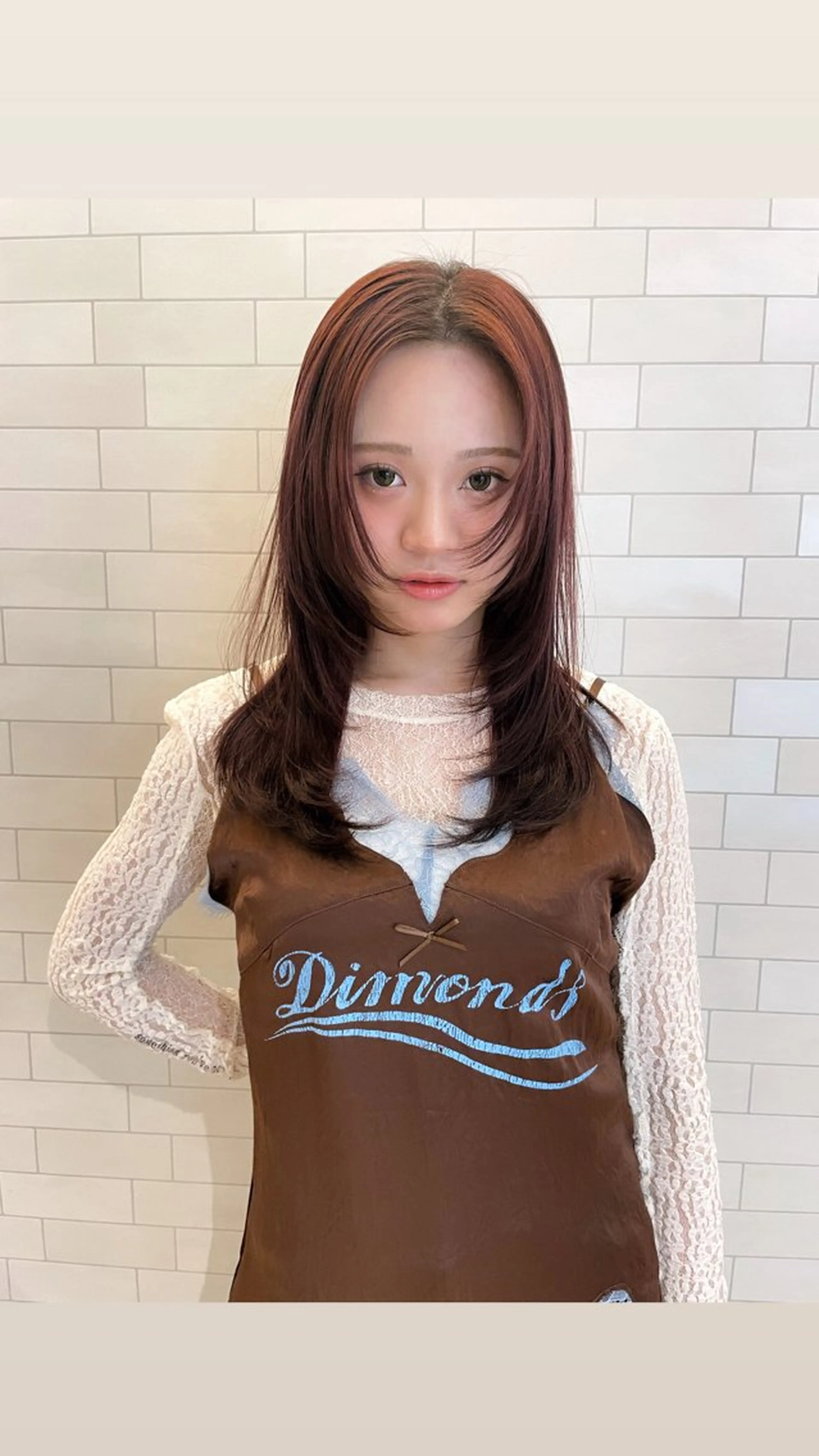 セミロング カラー カット ヘアカラー トリートメント 🎀優姫韓国レイヤー /韓国メンズカットのヘアスタイル