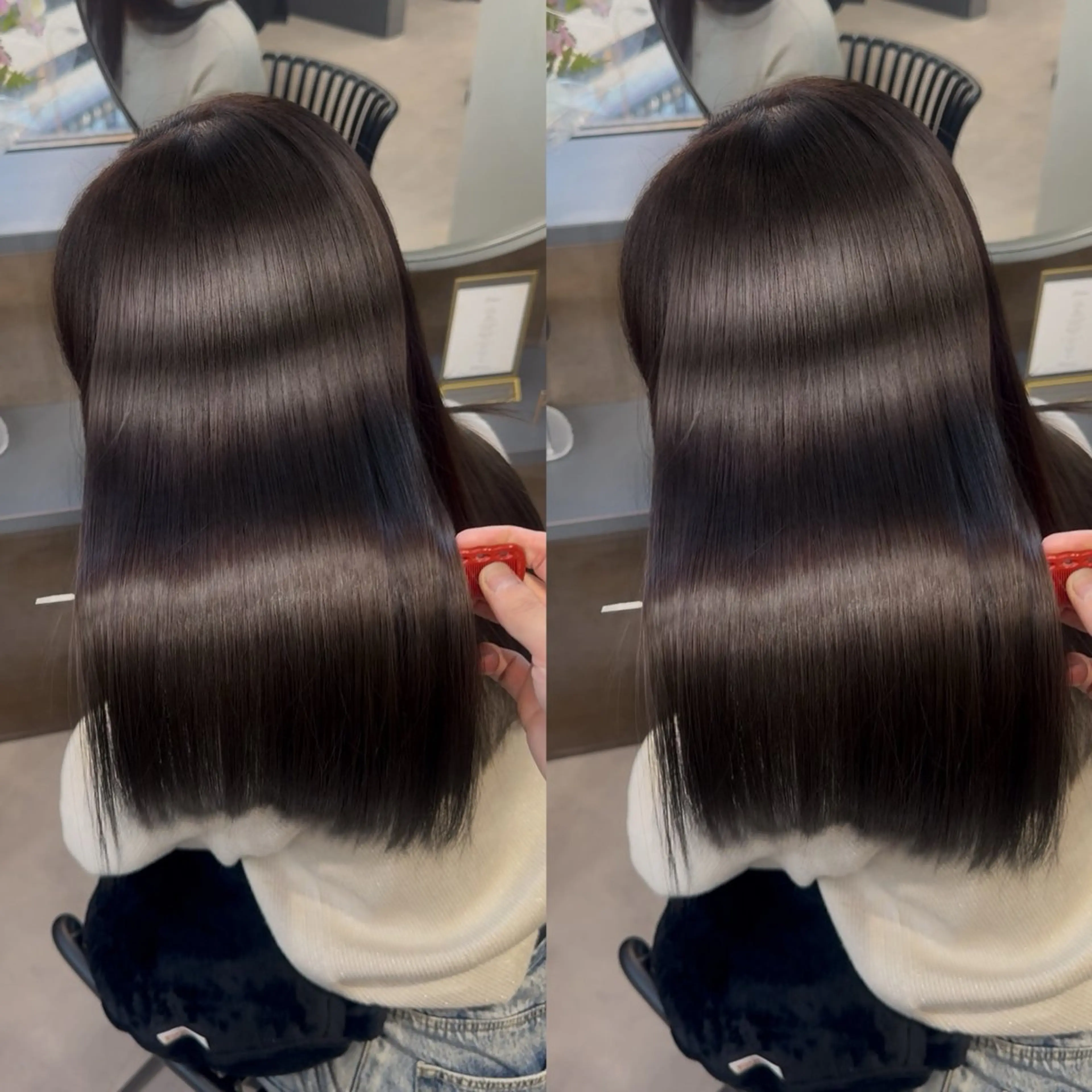 ロング カット ヘアカラー 縮毛矯正 トリートメント 新宿/髪質改善支持率 Ｎｏ．1💍yasuのヘアスタイル