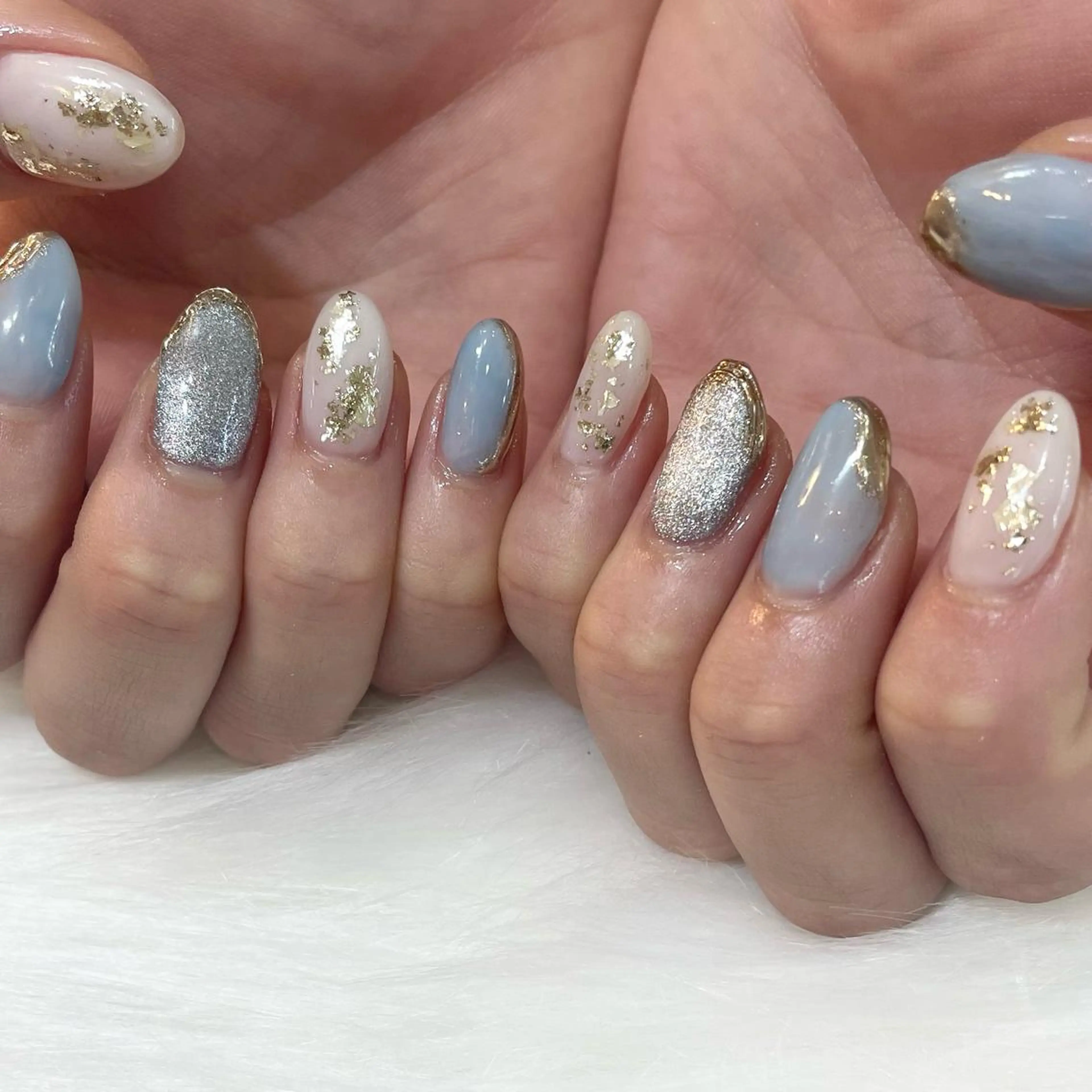 ネイル 水色 Nail Salon Gummi.のネイルデザイン