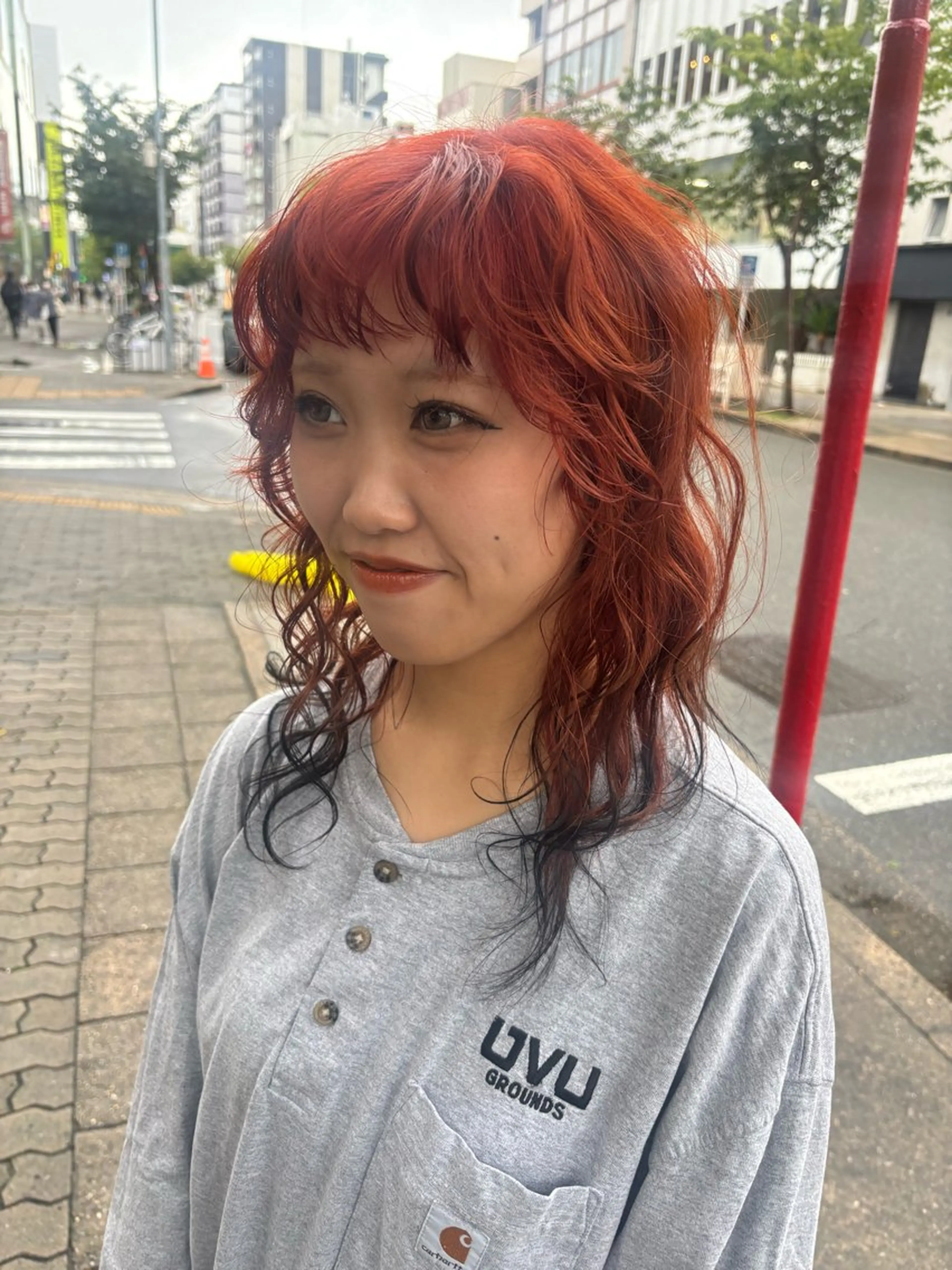 ミディアム ヘアカラー ヒラカホ/ ブリーチ/似合わせのヘアスタイル