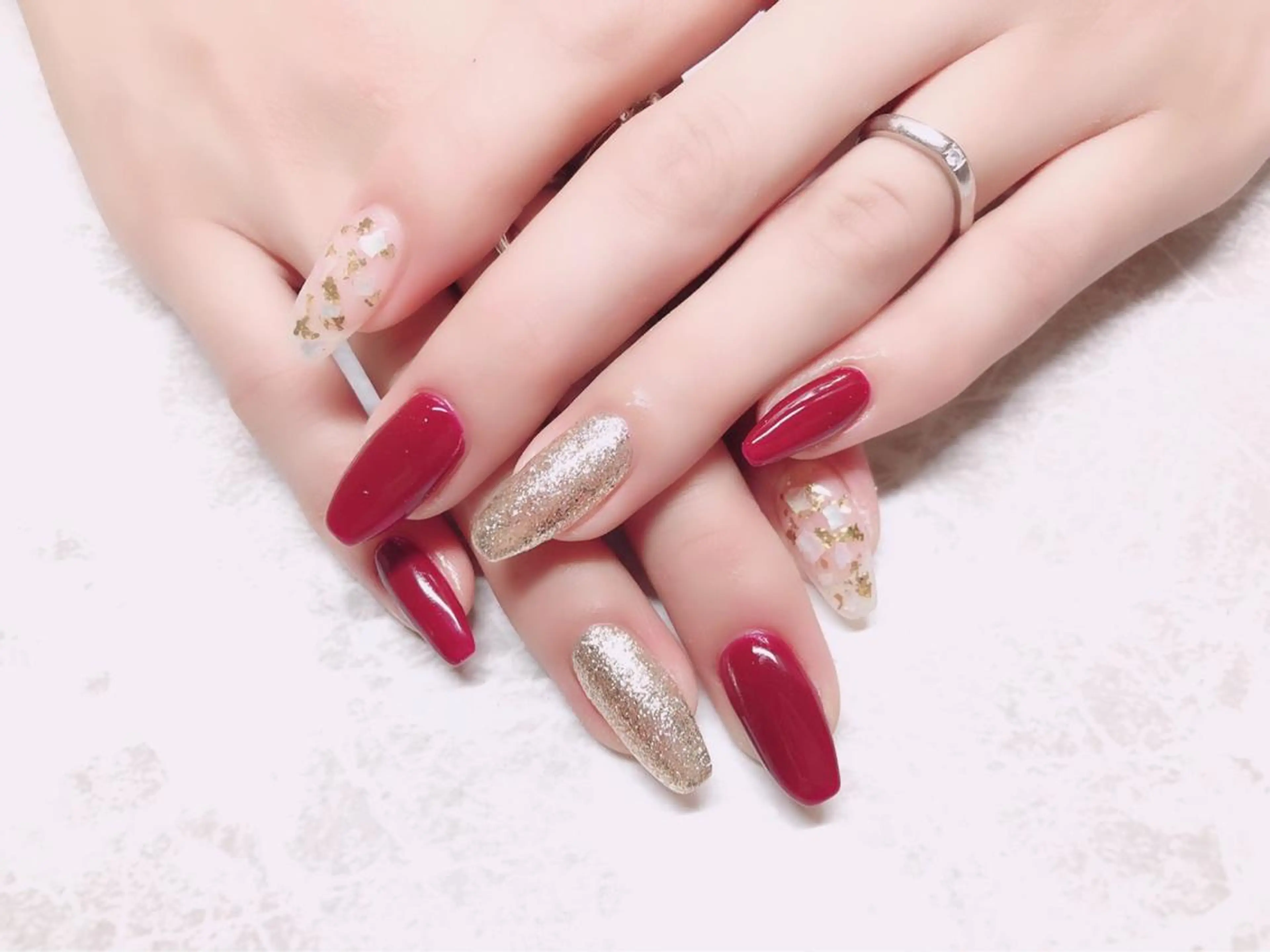 ネイル ハンドネイル マジック ミラーのネイルデザイン