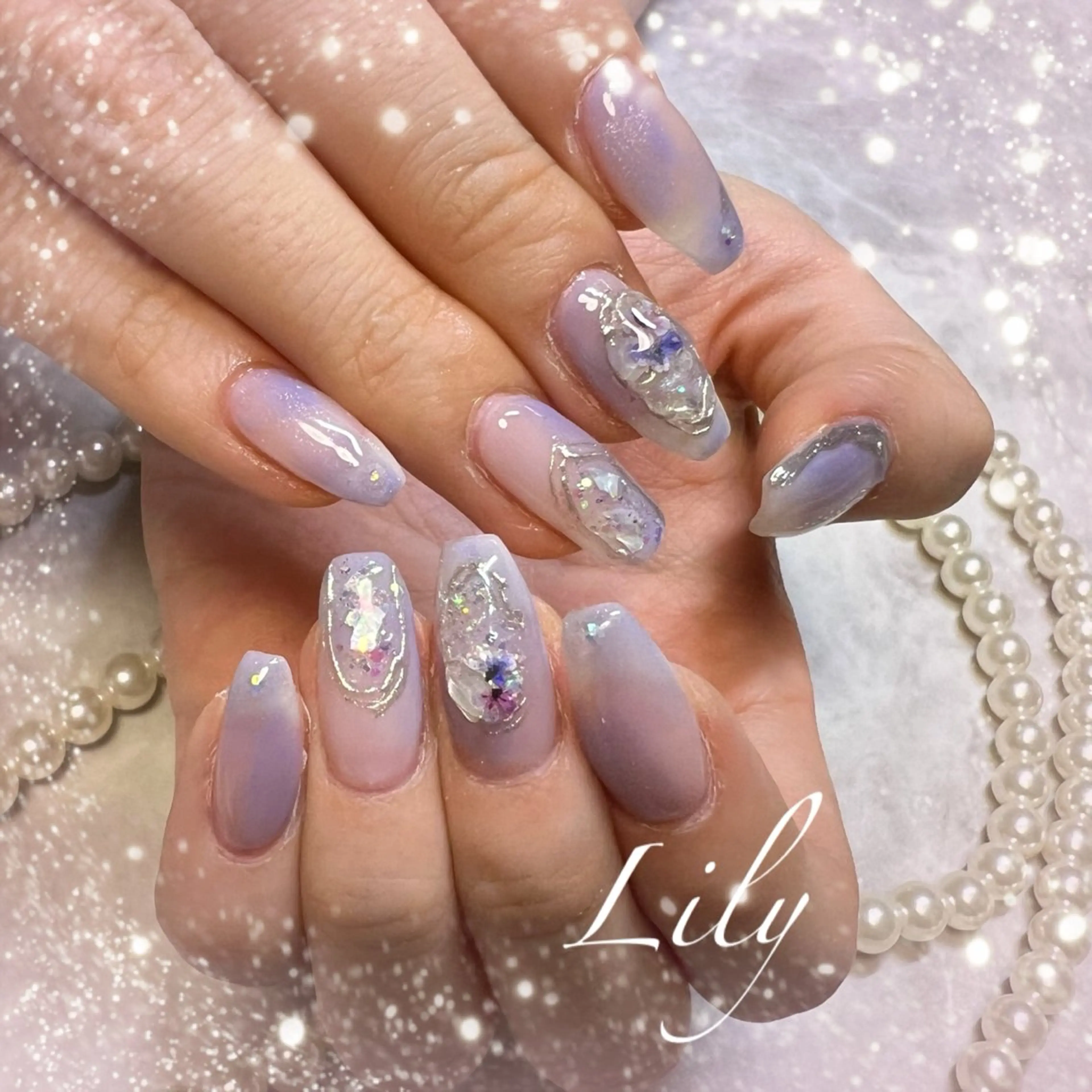 ネイル ハンドネイル Lily*nail 🌻Mii🌻のネイルデザイン