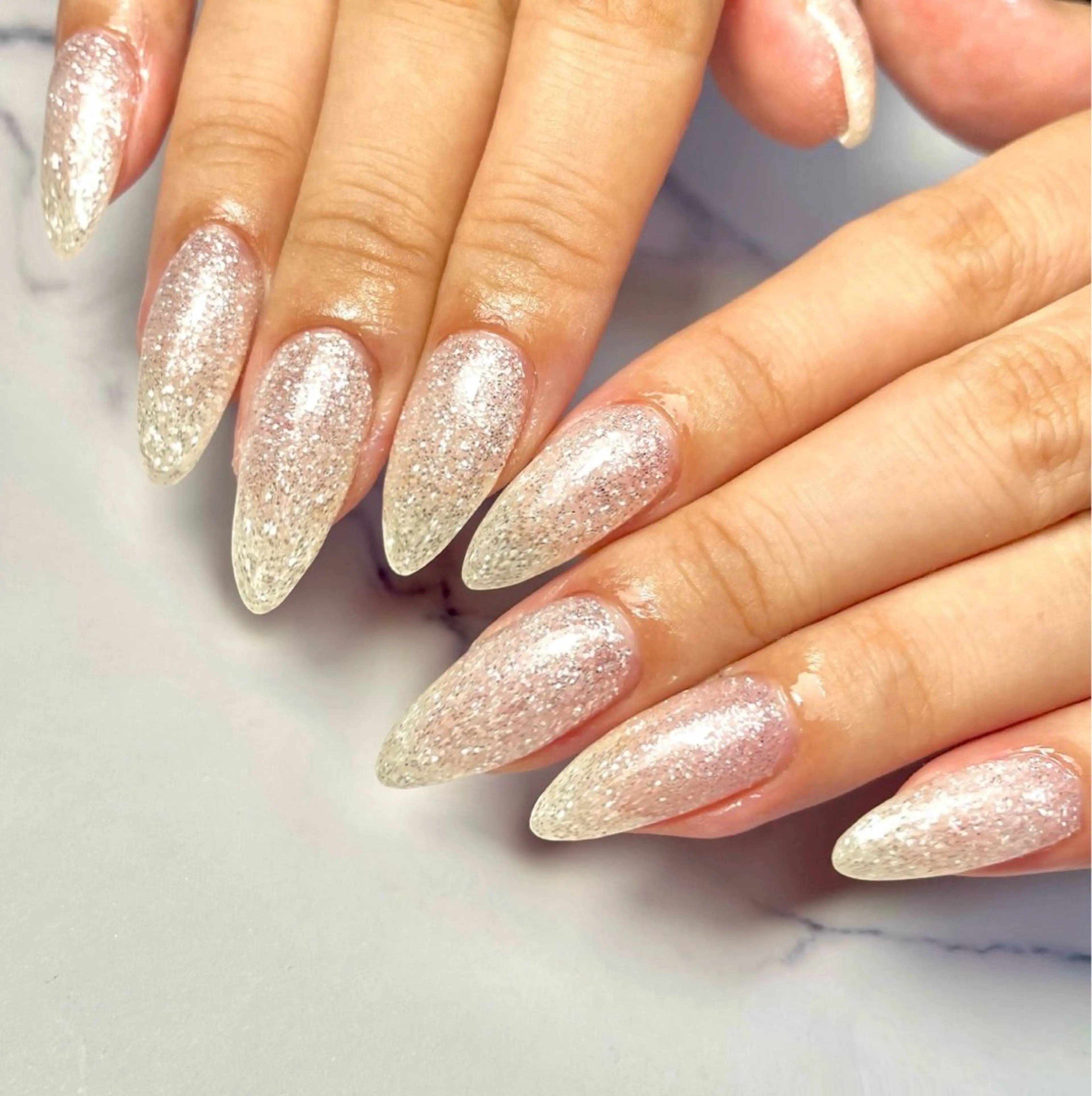 ネイル ラメ(グリッター) ワンカラーネイル ハンドネイル Oracion Nailのネイルデザイン