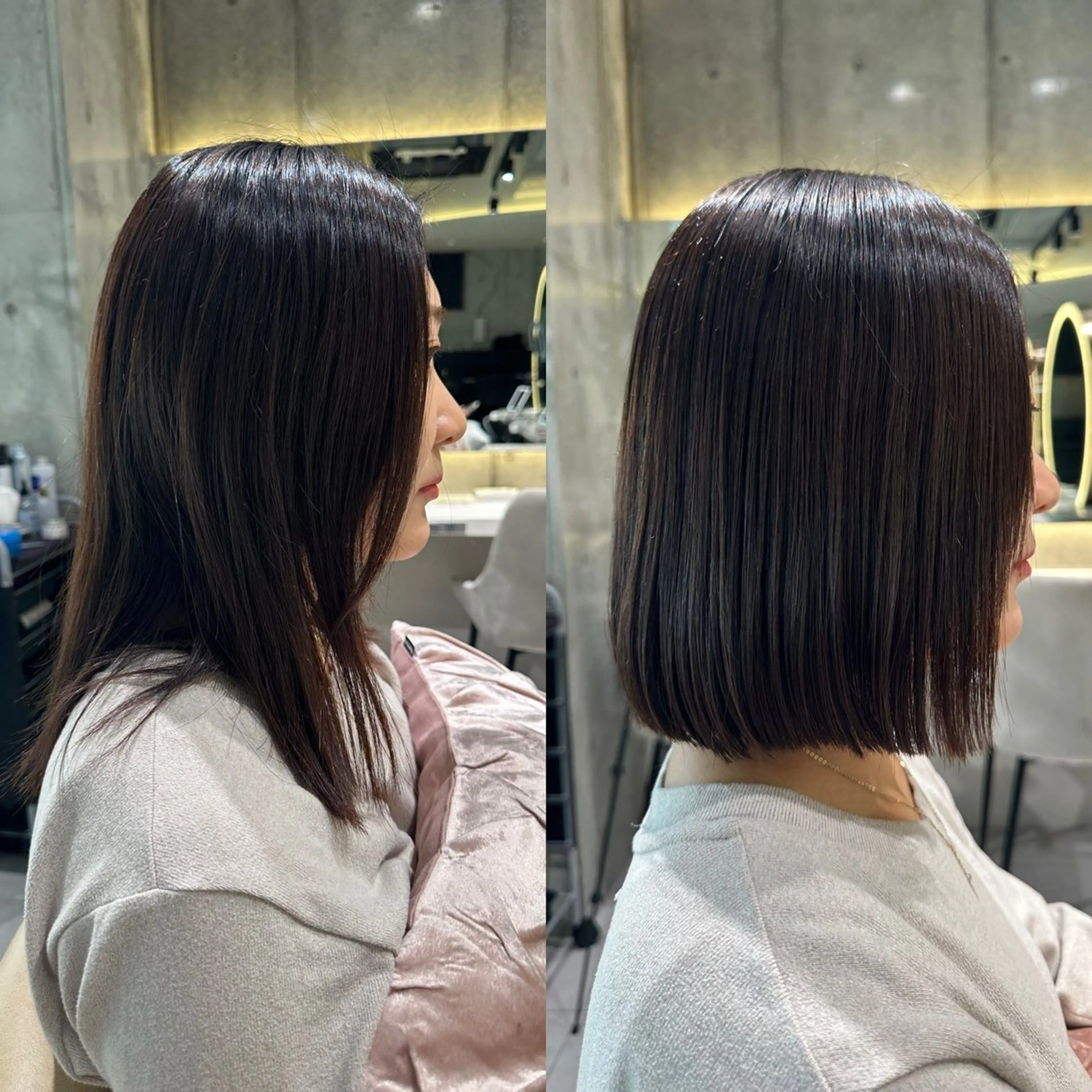 ミディアム カット 縮毛矯正 トリートメント ✨髪質改善特化✨副 店長椎葉信乃介のヘアスタイル