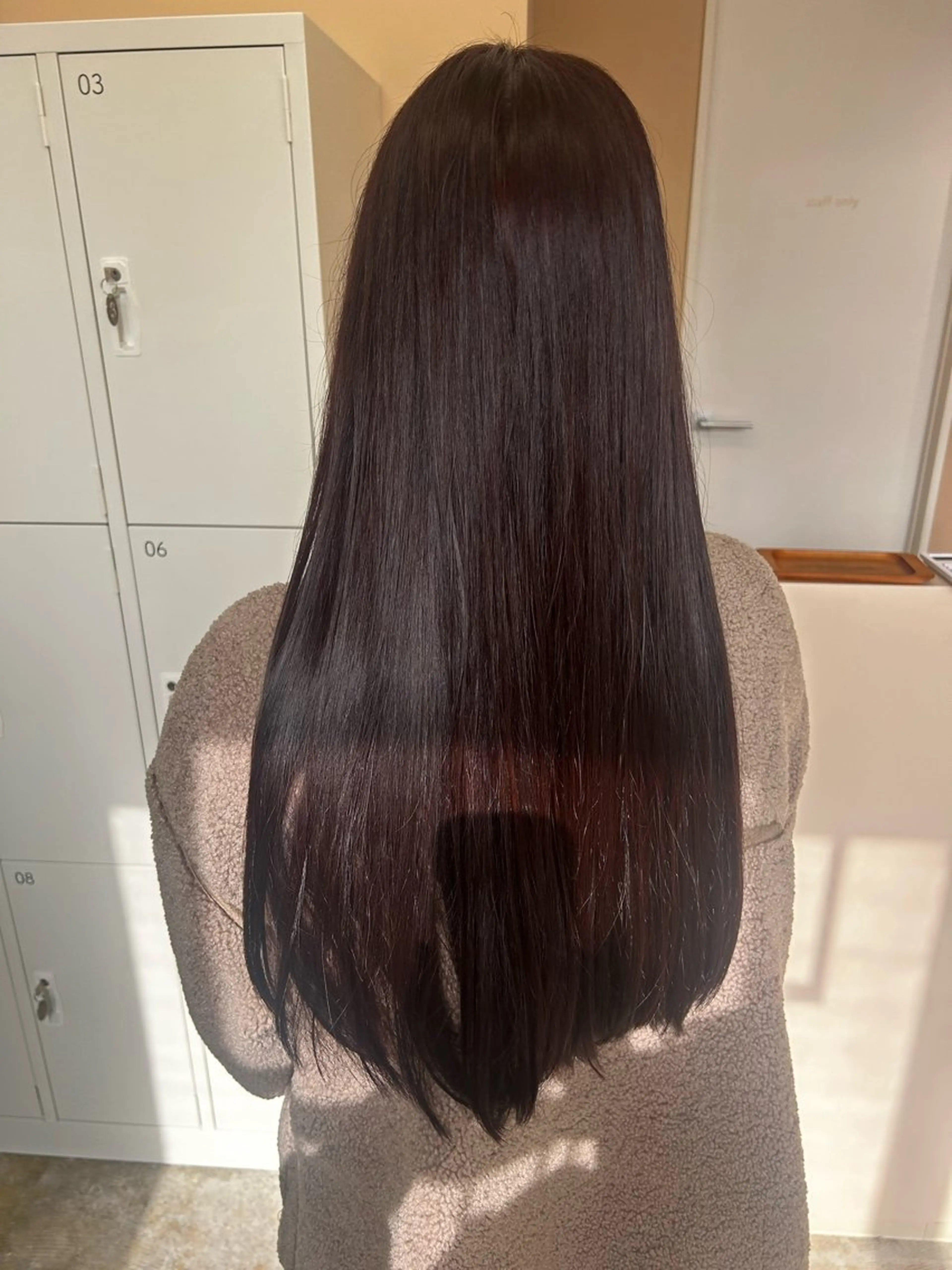 ロング カラー ブリーチ ブラウンカラー ブリーチなしカラー ピンクカラー ピンクブラウン カット トリートメント Nanaha /レイヤーカットのヘアスタイル