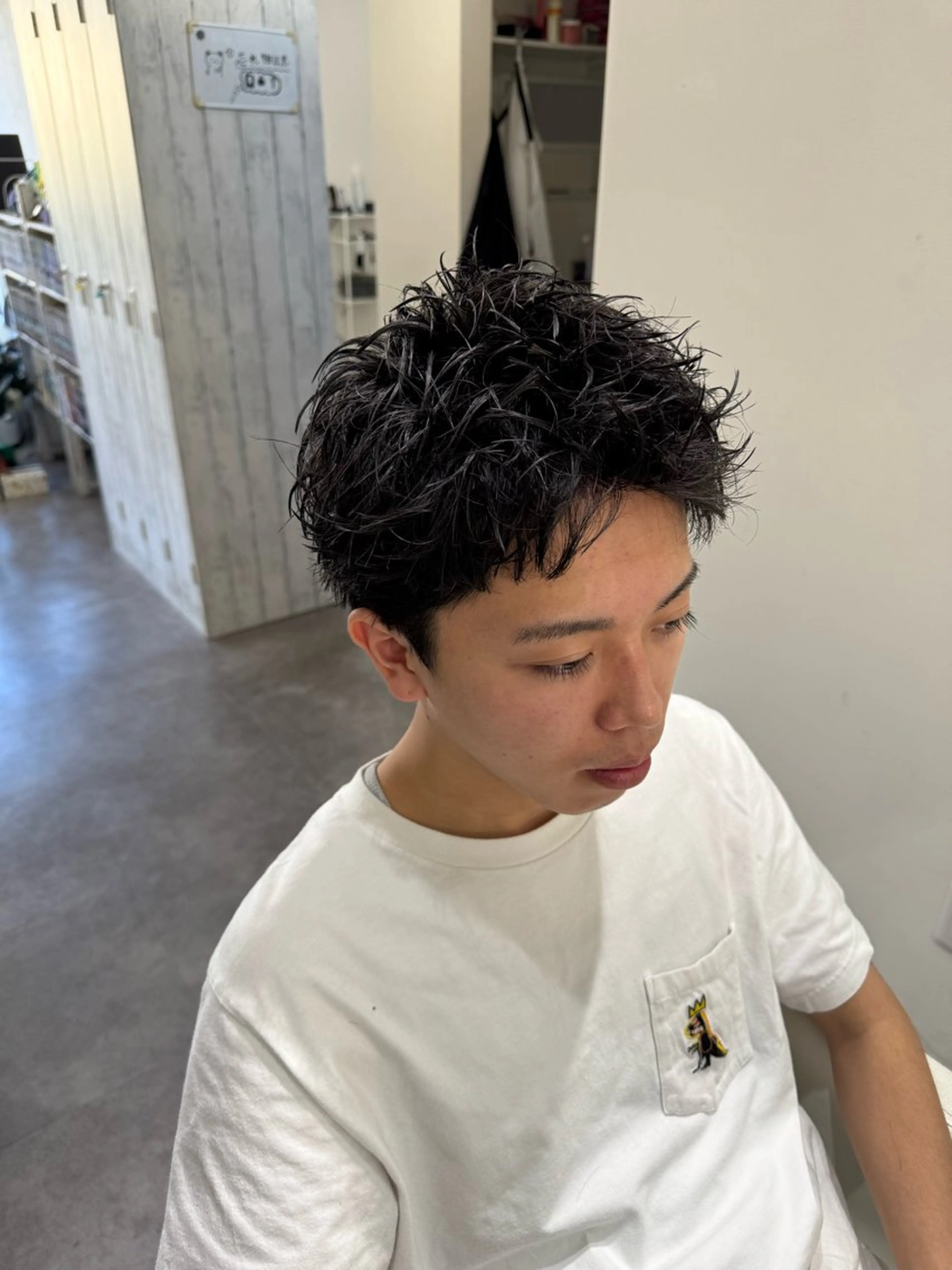 ショート メンズ メンズパーマ スパイキーショート ショートヘア カット メンズ特化美容師 若林陸のヘアスタイル
