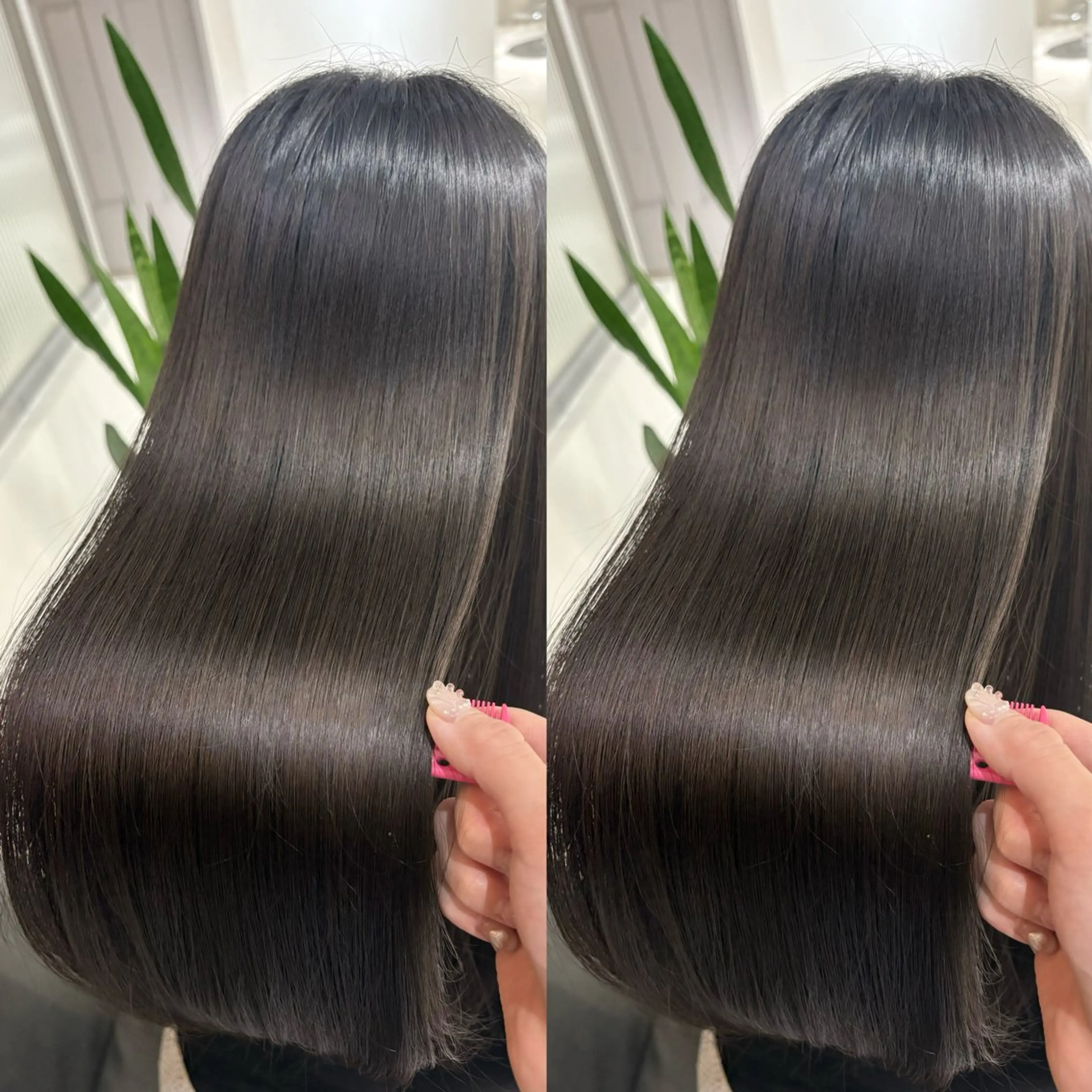 【💖平日限定💖艶髪フルコース】縮毛矯正+艶カラー+カット+選べるトリートメント✨の写真