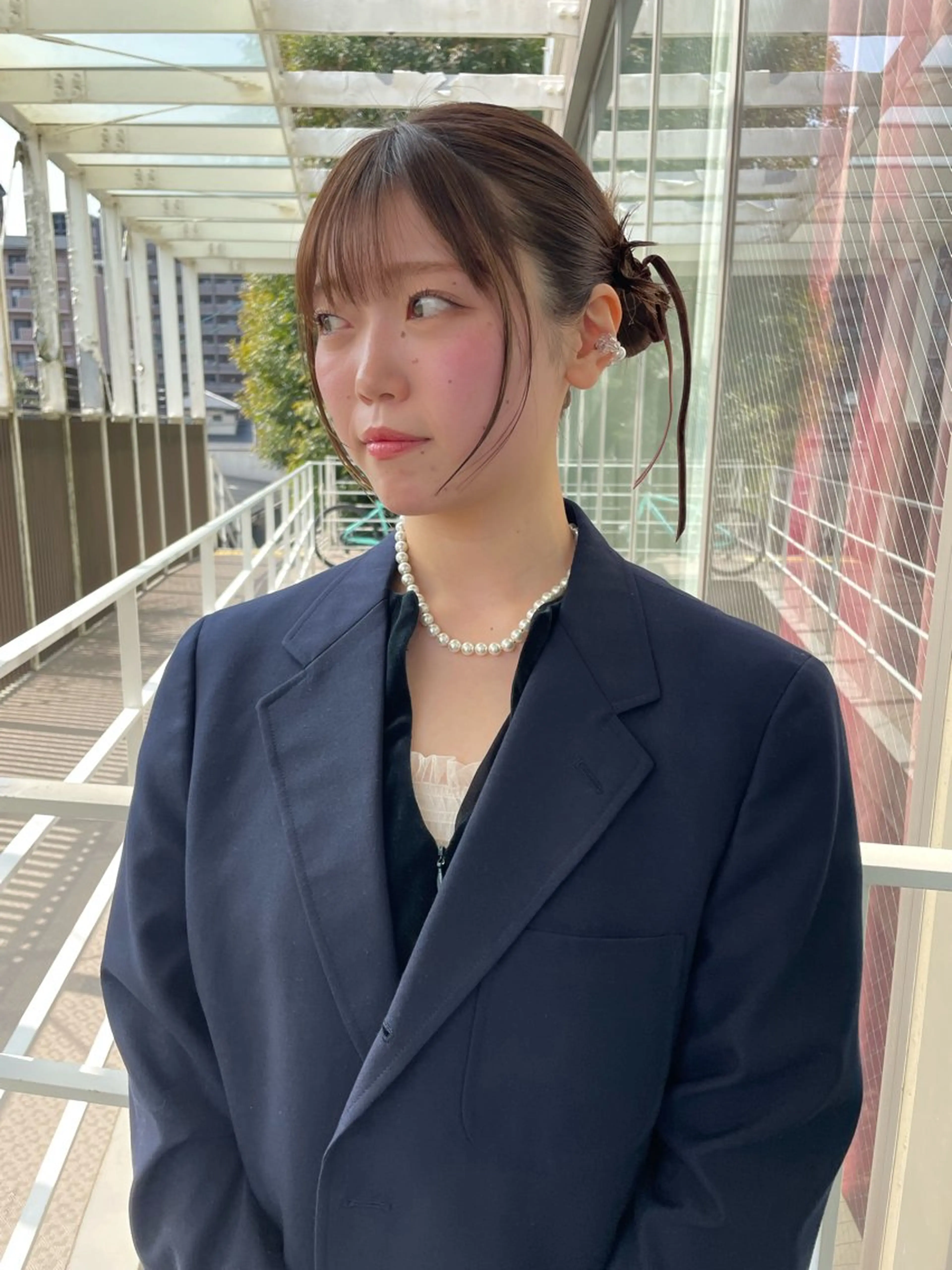 ミディアム ヘアアレンジ 中野 舞桜のヘアスタイル