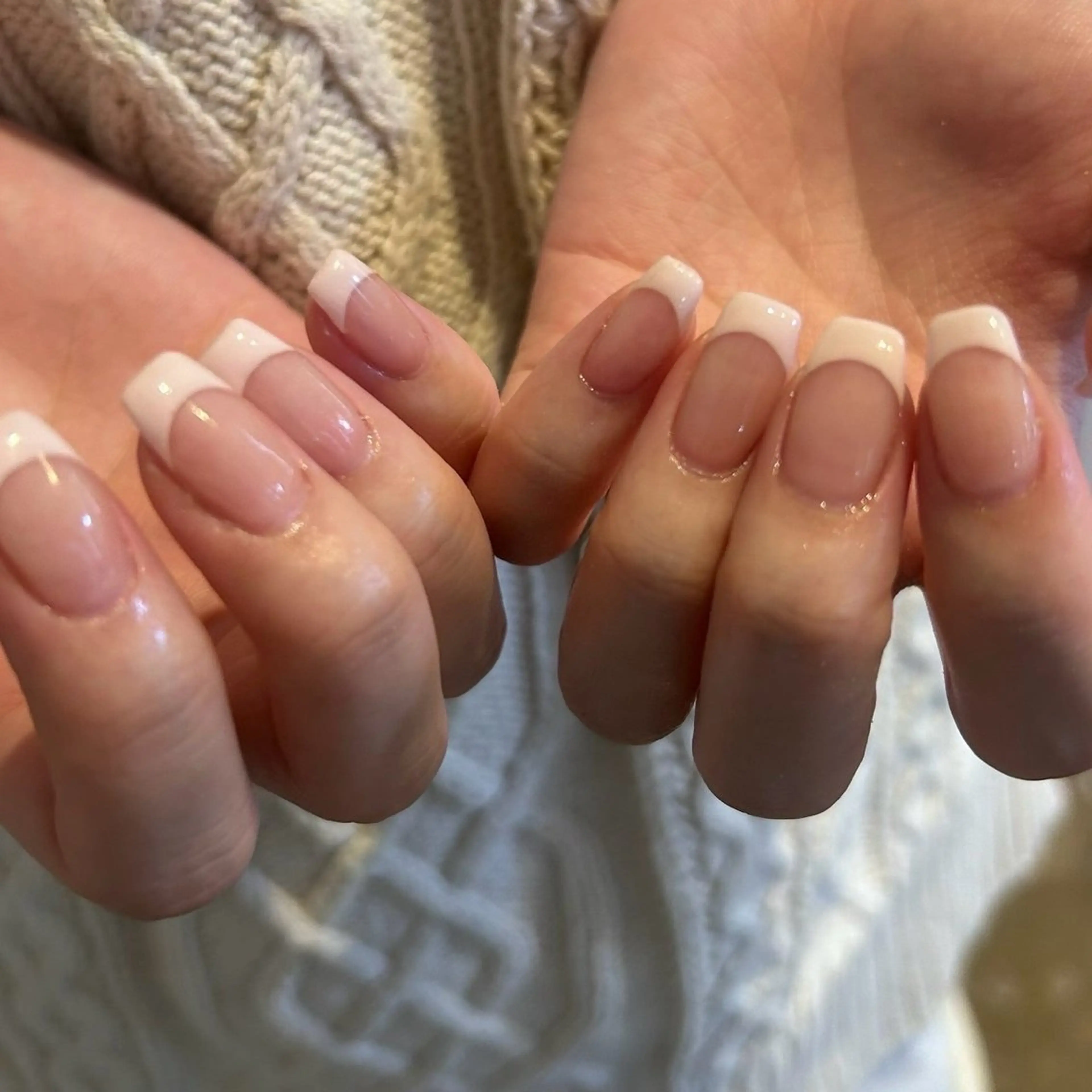 ネイル クリアネイル 【UNE.】 長さだしフィルインのネイルデザイン