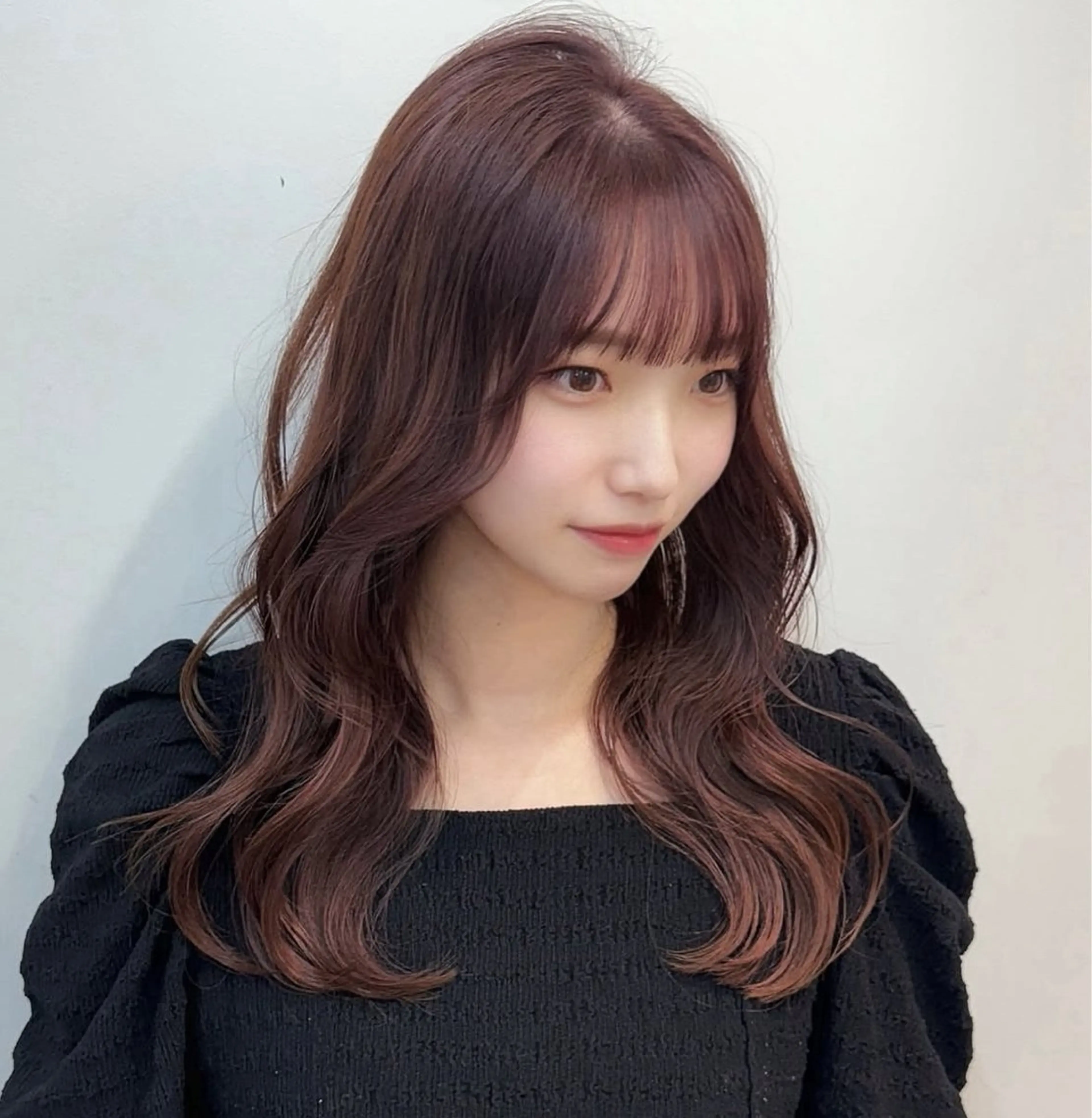 ミディアム ヘアカラー トリートメント 顔周りレイヤー/新宿 /モテ艶カラー/航介のヘアスタイル
