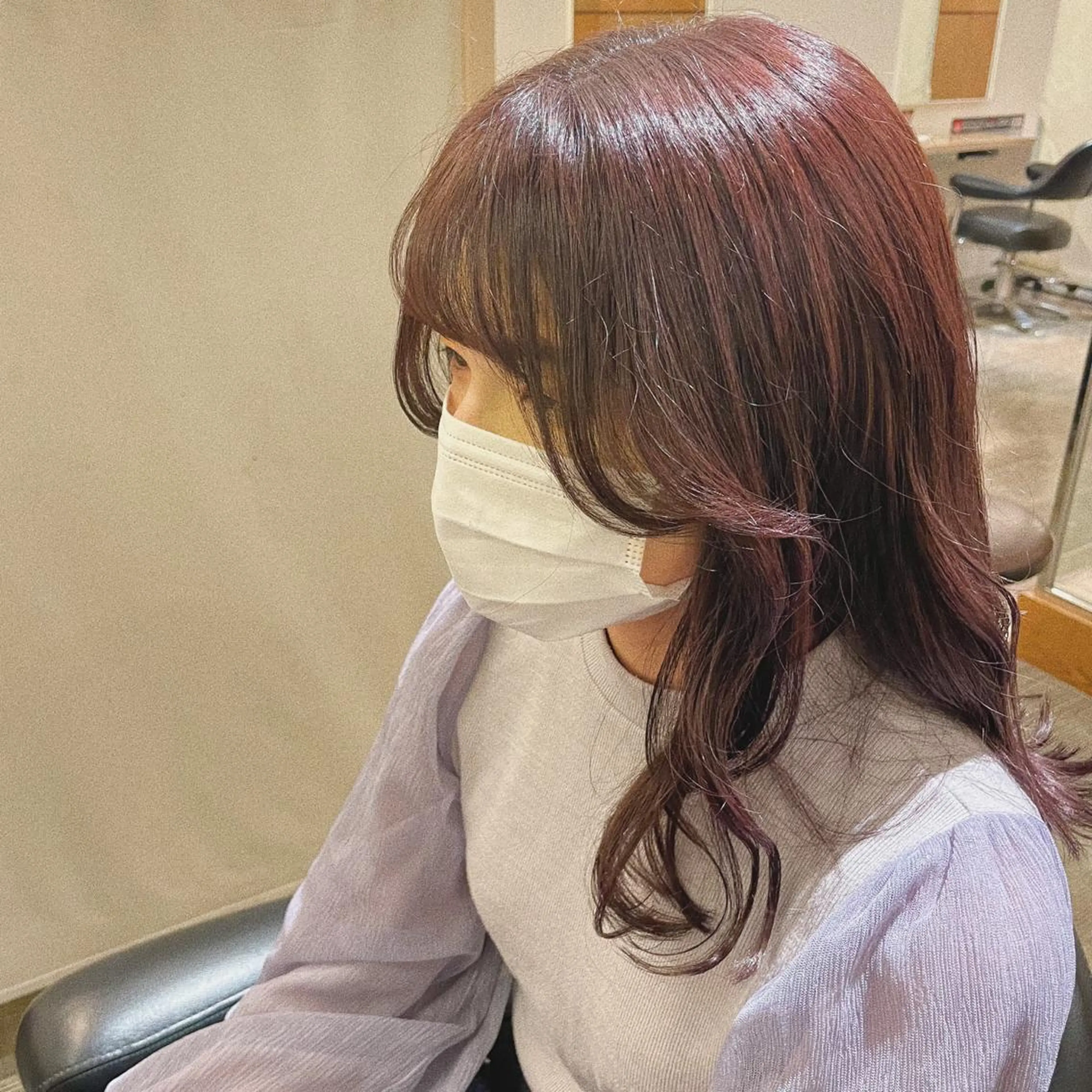 ロング カラー 落合 美穂のヘアスタイル