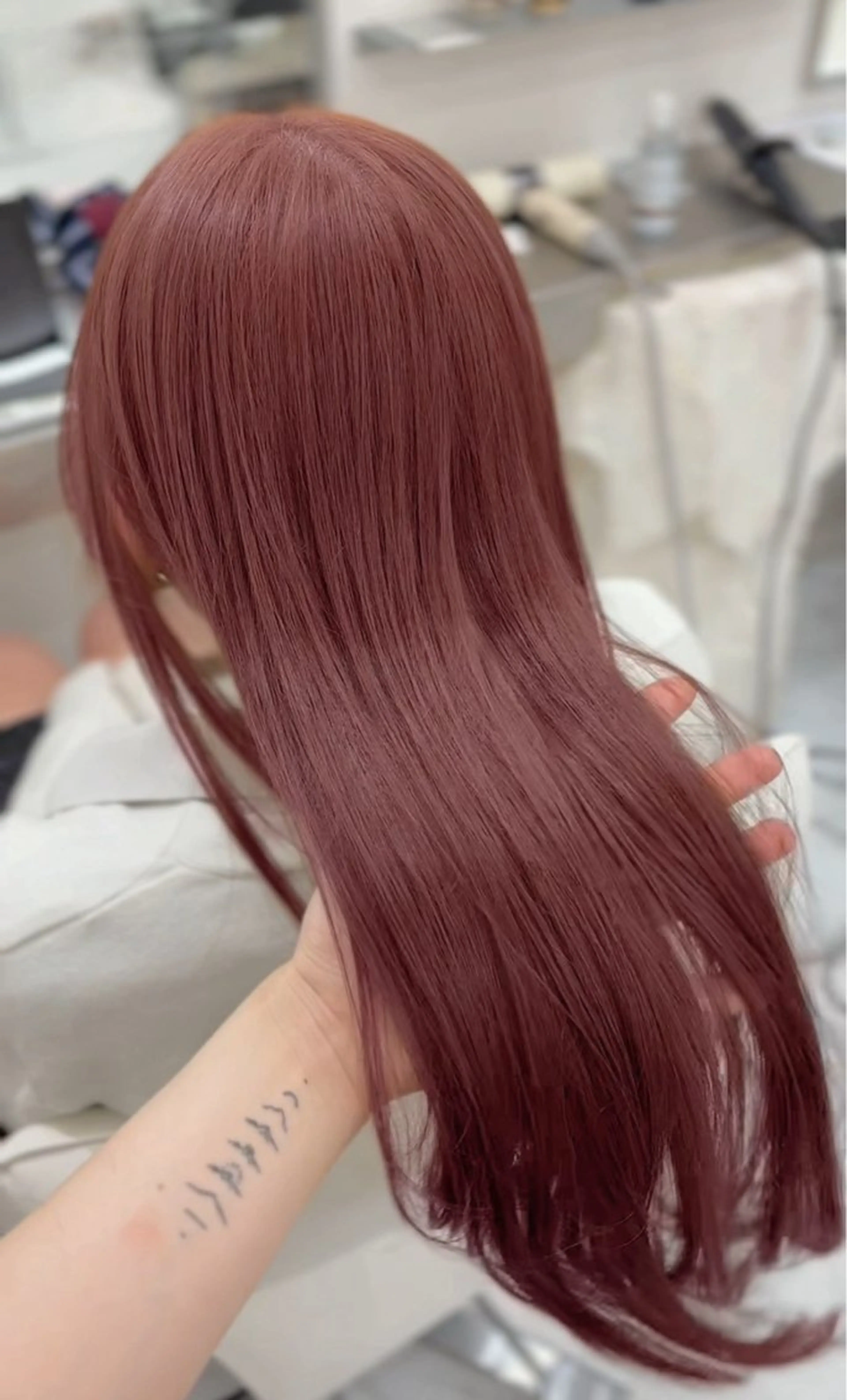 セミロング カラー ヘアカラー トリートメント くるみ /モデル募集中のヘアスタイル