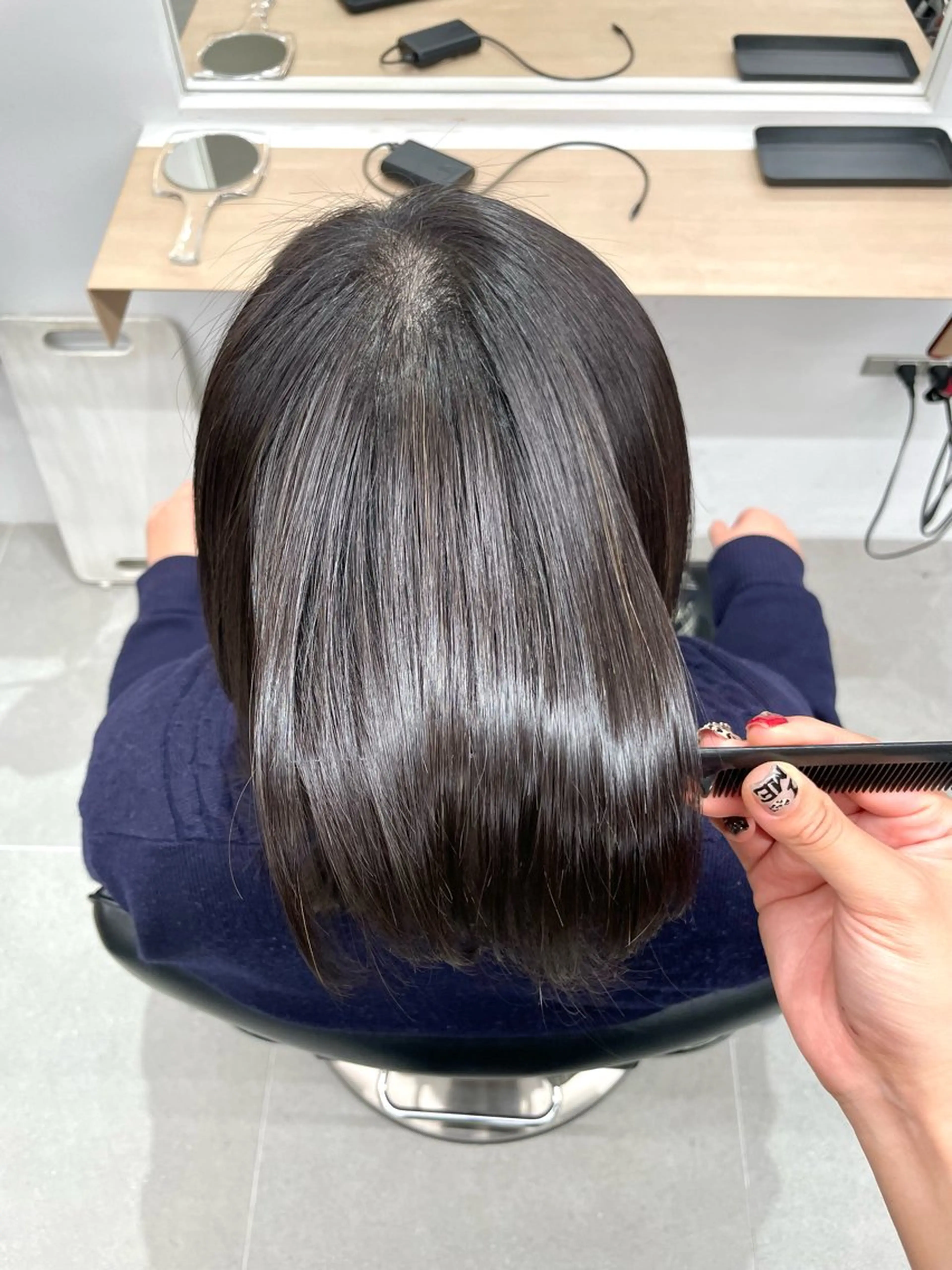 ミディアム 縮毛矯正 an🦋ショート/シ ョートボブ【蔵前】のヘアスタイル