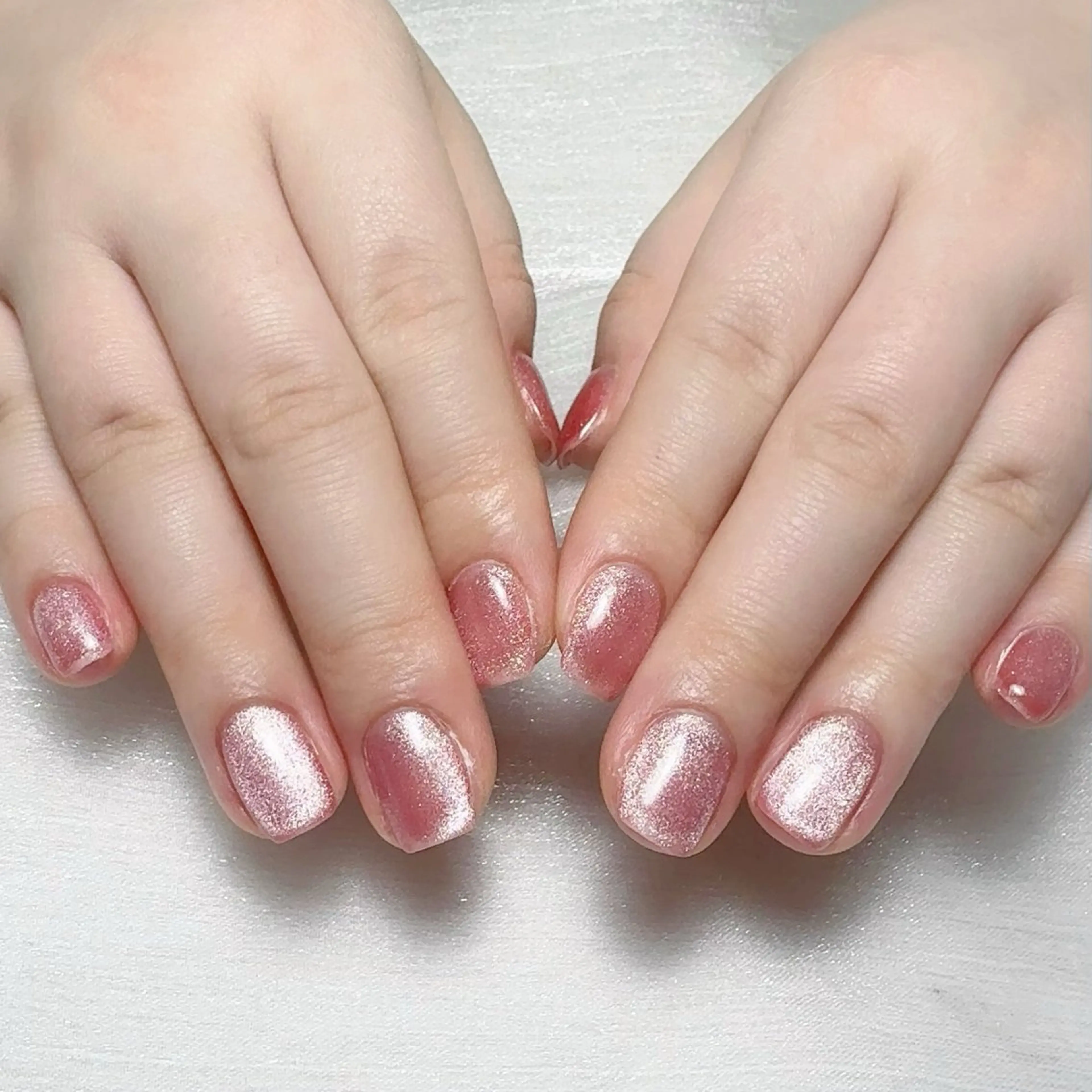 メンズ ネイル メンズ韓国風 アートネイル オーロラネイル ガーリー キラキラネイル ハンドネイル Nail salon 木にいるのネイルデザイン