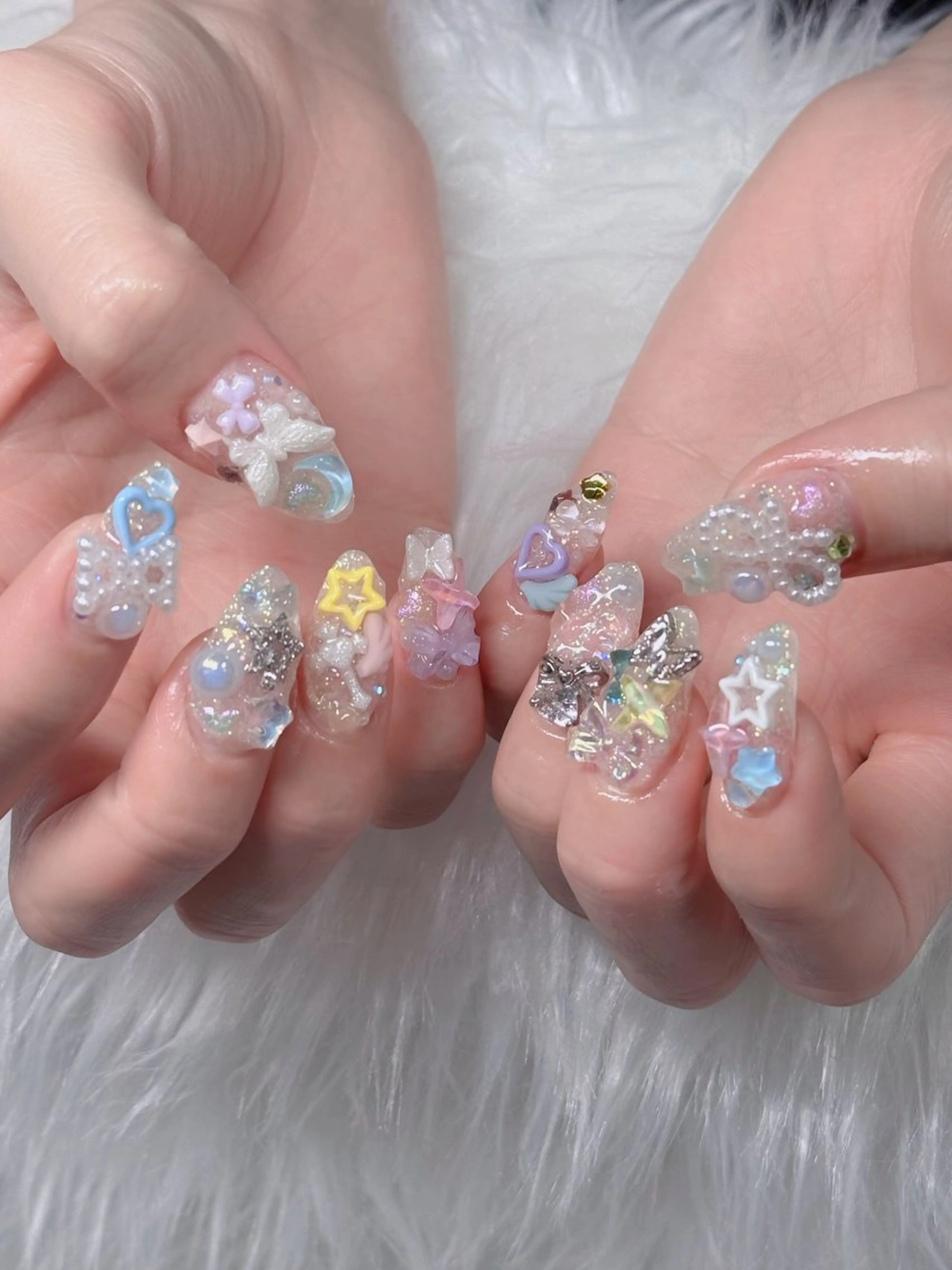 ネイル フレンチネイル ジェルネイル ハロウィン キラキラネイル 韓国ネイル H.baby Nail Salonのネイルデザイン