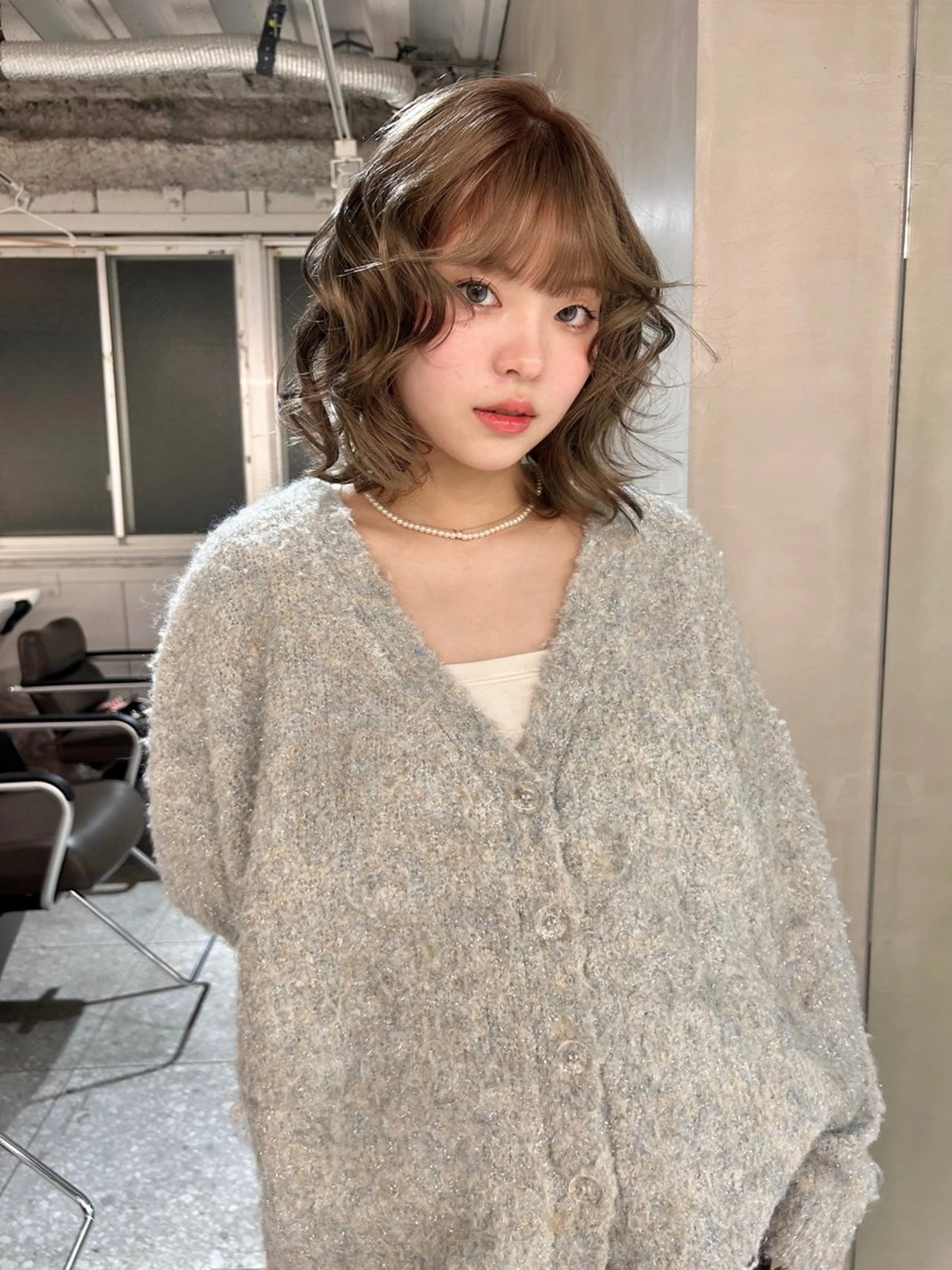 セミロング カラー ヘアカラー ゆほこ クリーミーcolorのヘアスタイル