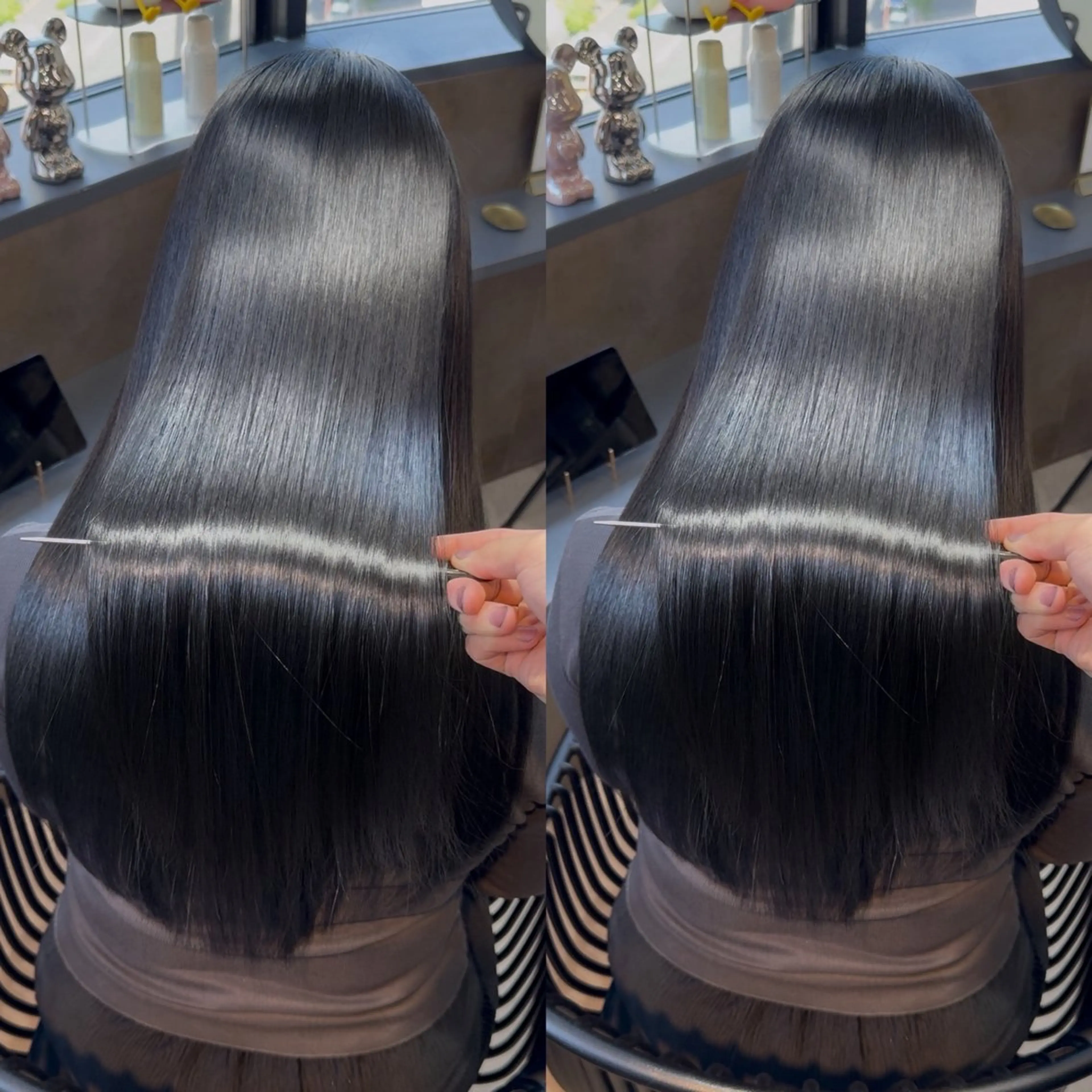 ミディアム カラー カット ヘアカラー 縮毛矯正 トリートメント 髪質改善/美髪矯正 艶髪/Takutoのヘアスタイル