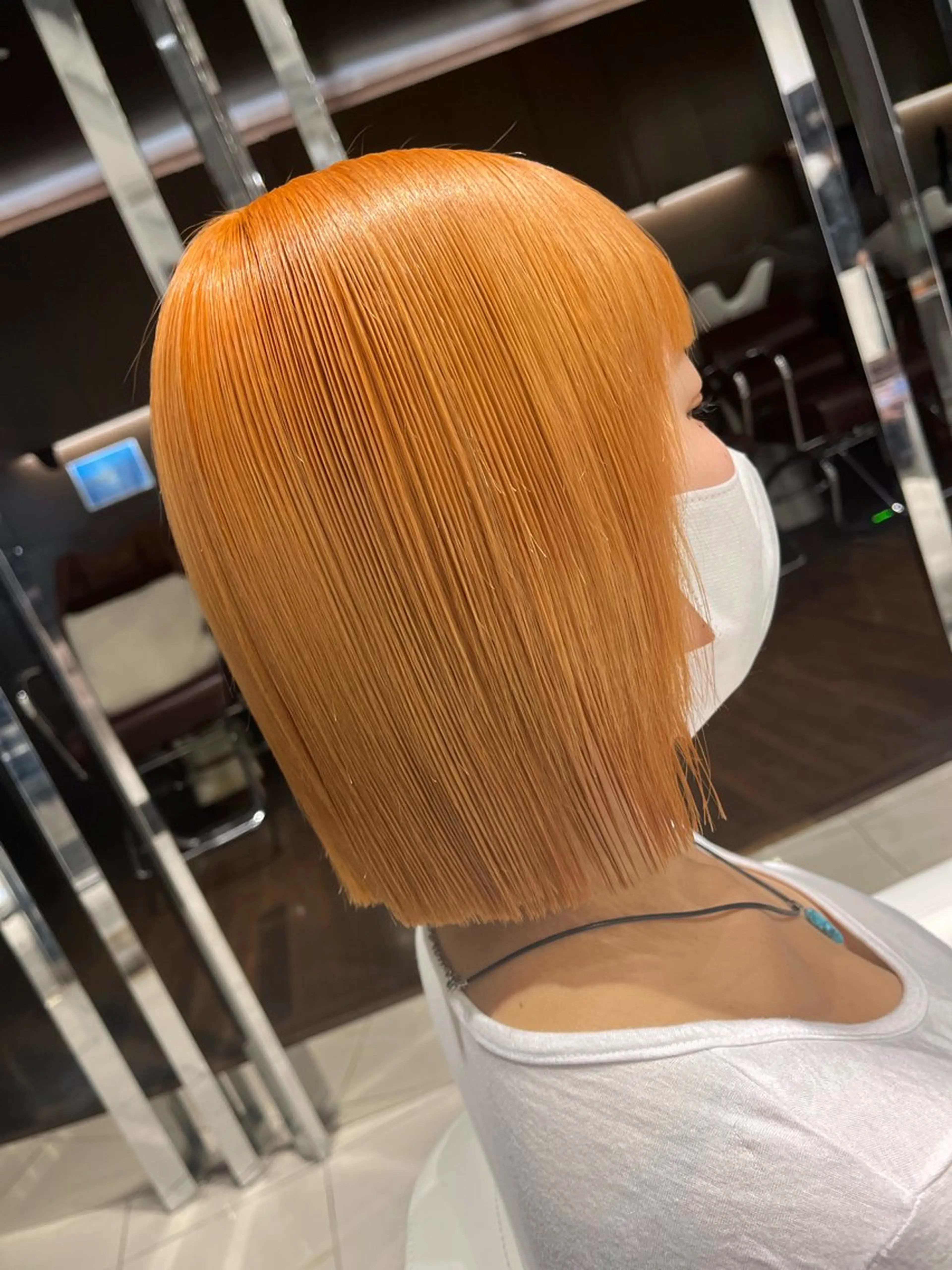 ショート 切りっぱなしボブ ボブ 岡野 芽依のヘアスタイル