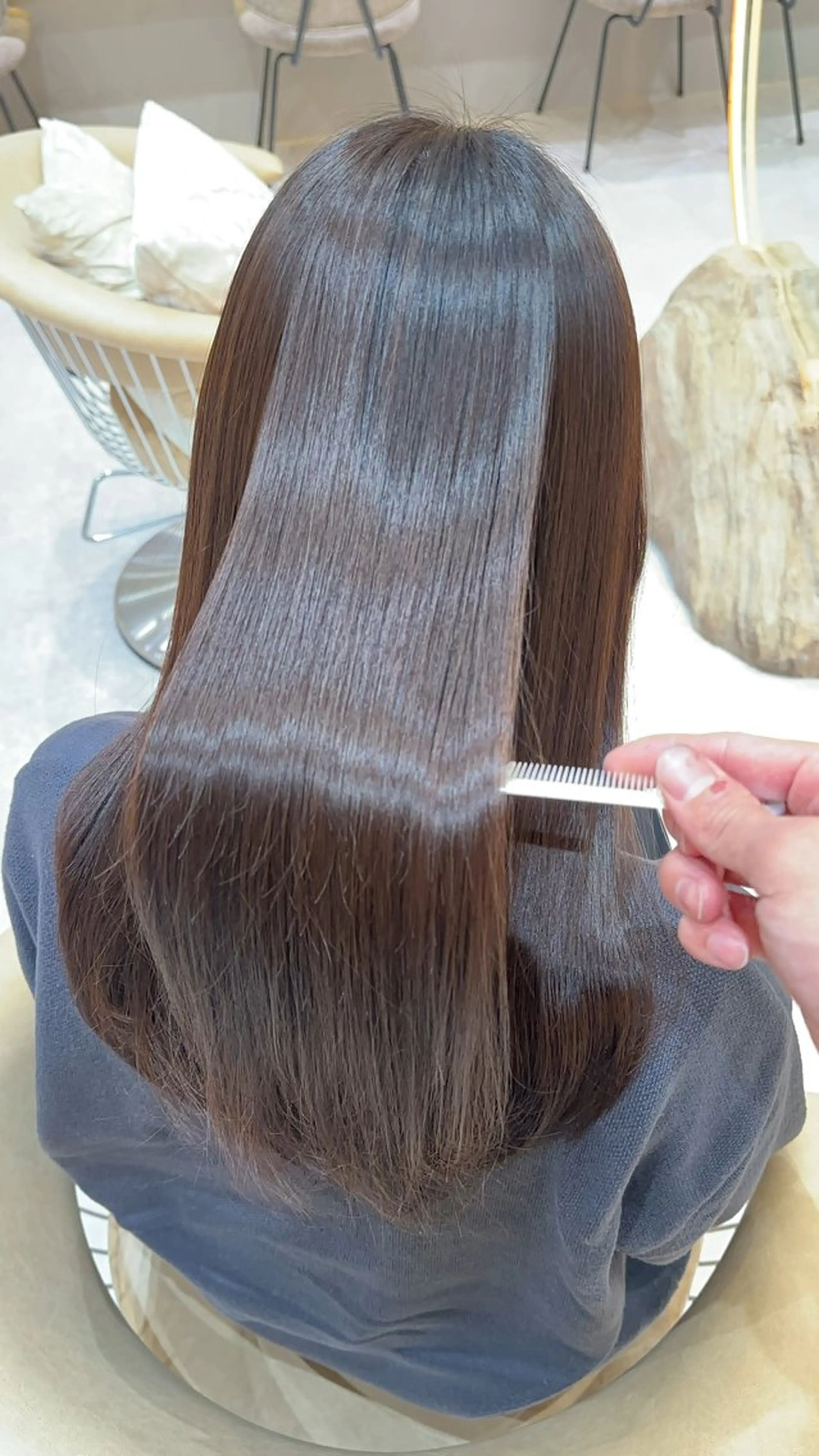 ロング カラー カット ヘアカラー 縮毛矯正 縮毛矯正✨🫧 レイヤー川村利幸のヘアスタイル