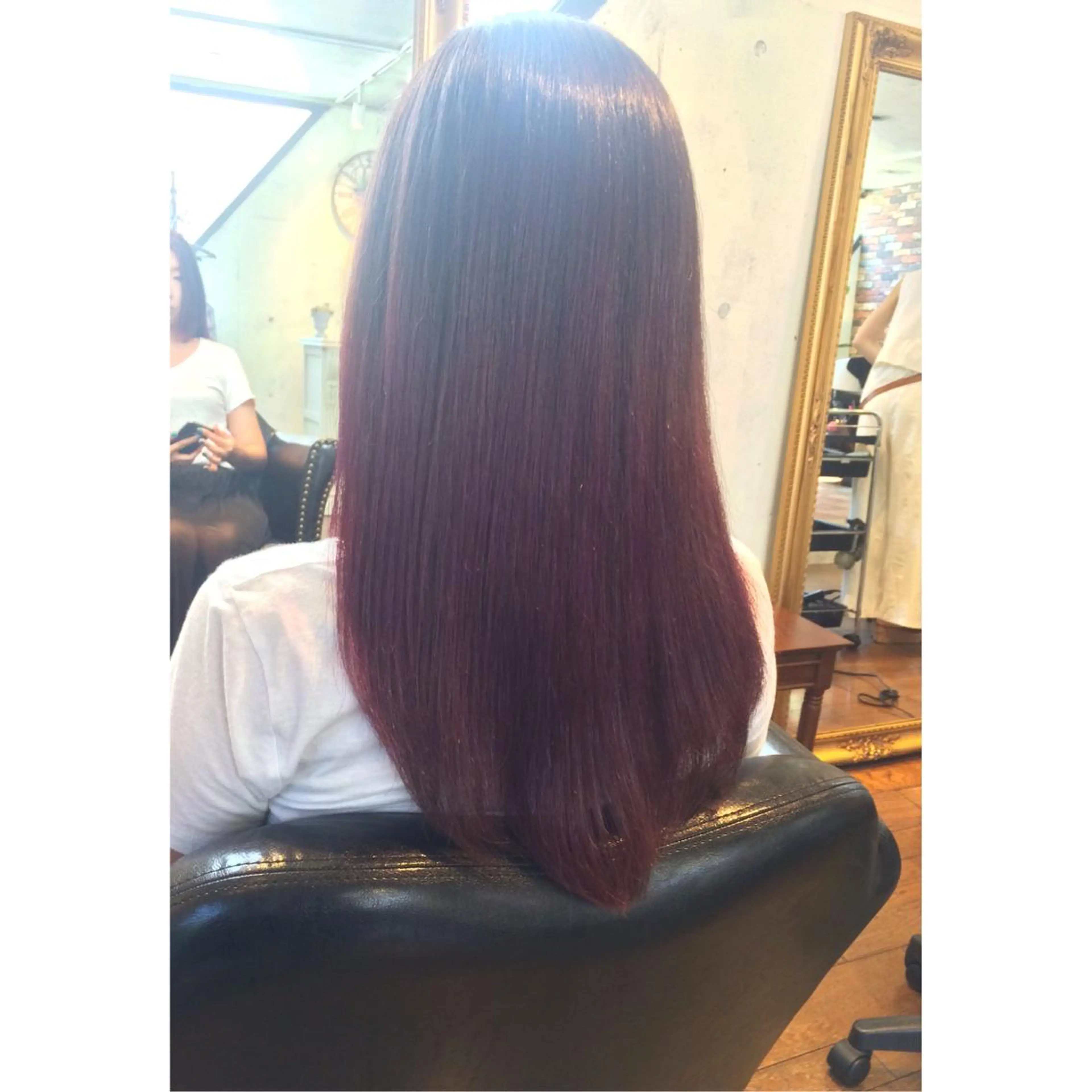 セミロング カラー パーマ ラベンダーカラー ストレートパーマ マエダ　カズエ🫶 coronahairのヘアスタイル