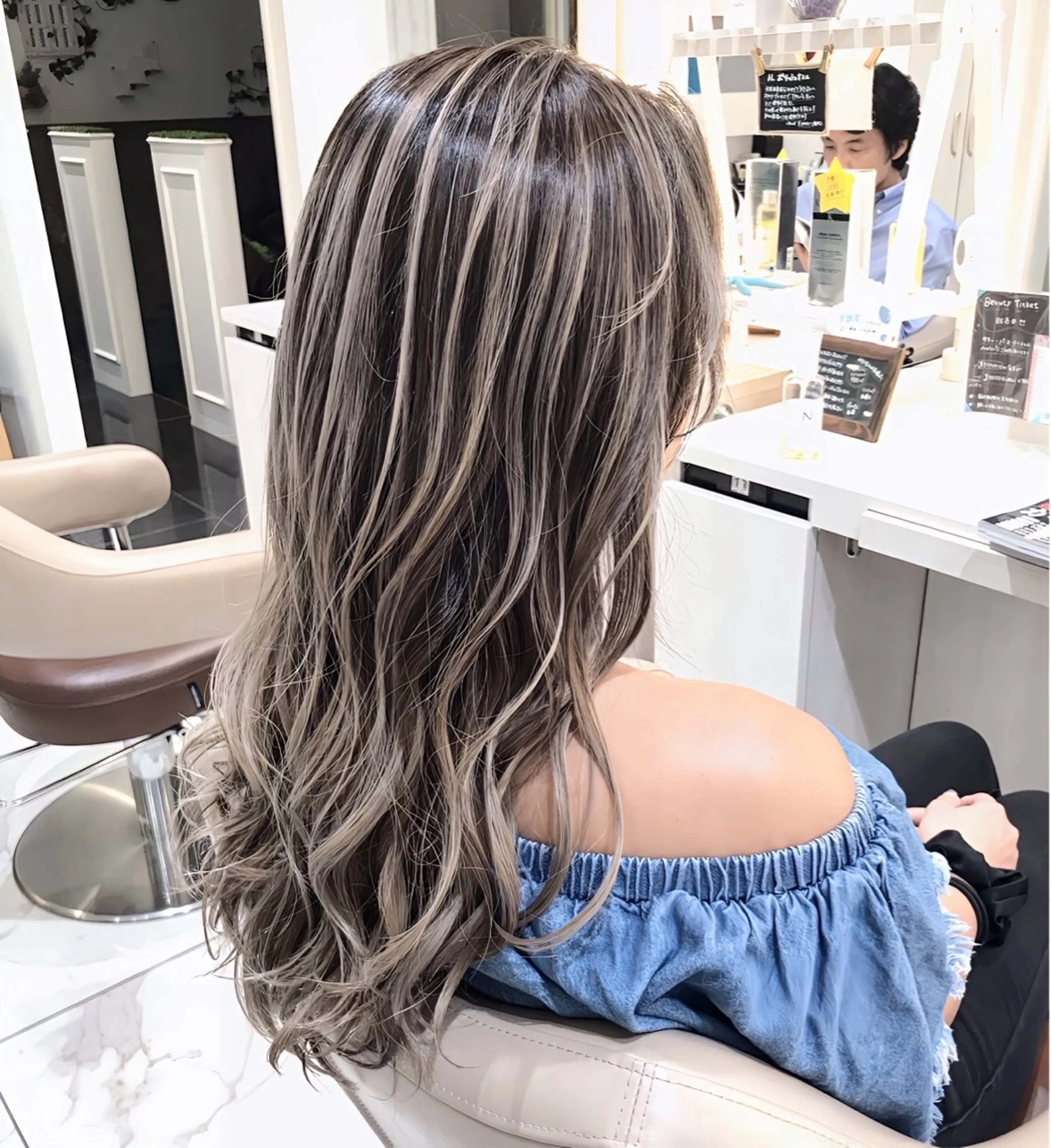 ロング カラー 外国人風カラー ヘアカラー トリートメント 大宮/バレイヤージュ 髪質改善/澤田隆誠のヘアスタイル