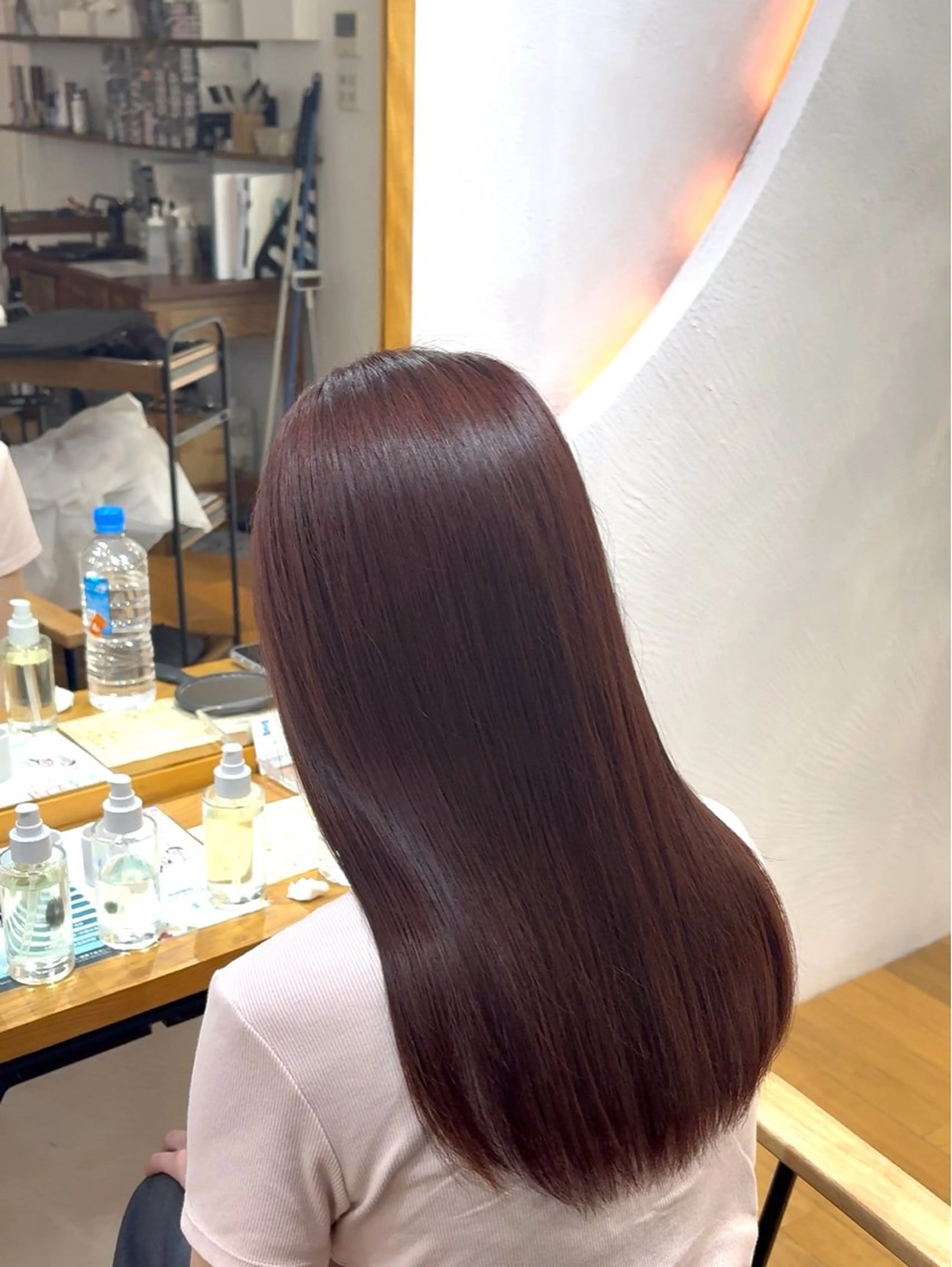 髪質改善ツヤカラー+髪質改善トリートメントの写真