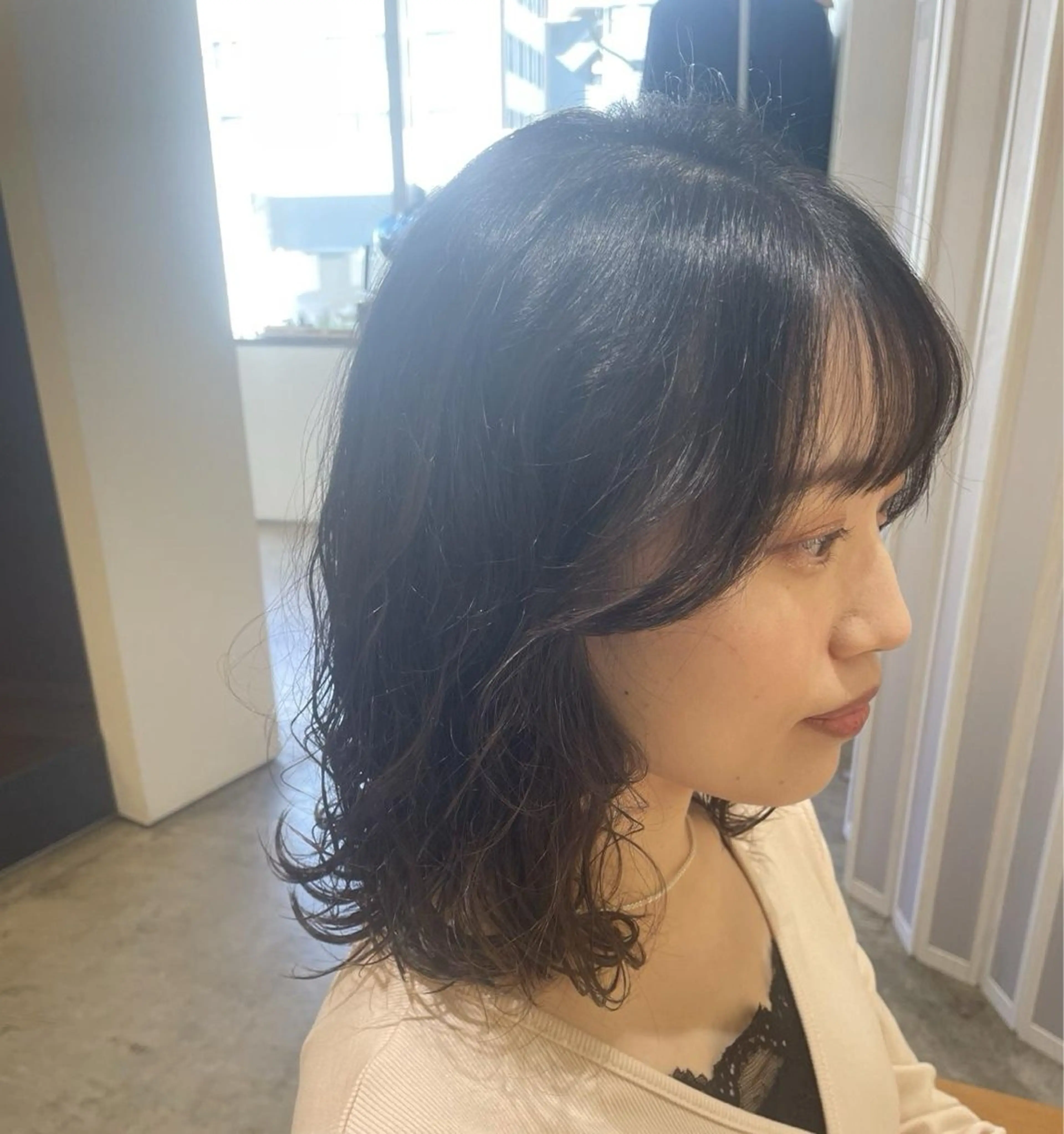 ミディアム パーマ ミディアムパーマ カット パーマ トリートメント 中野渡 真利那のその他イメージ