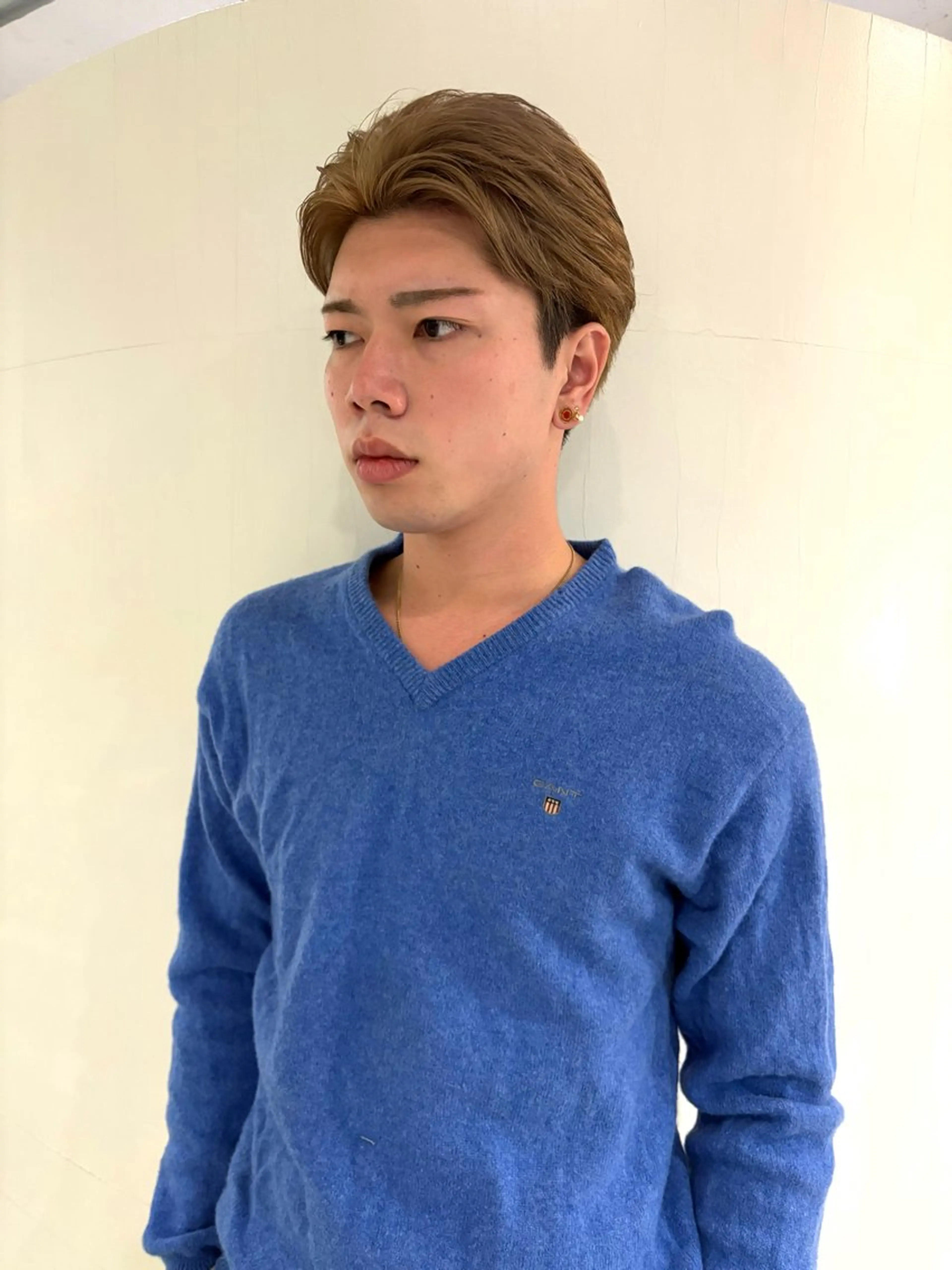 カラー メンズ ベージュカラー ブロンド ブロンドベージュ カット ヘアカラー トリートメント メンズ支持◎/パーマ masaのヘアスタイル