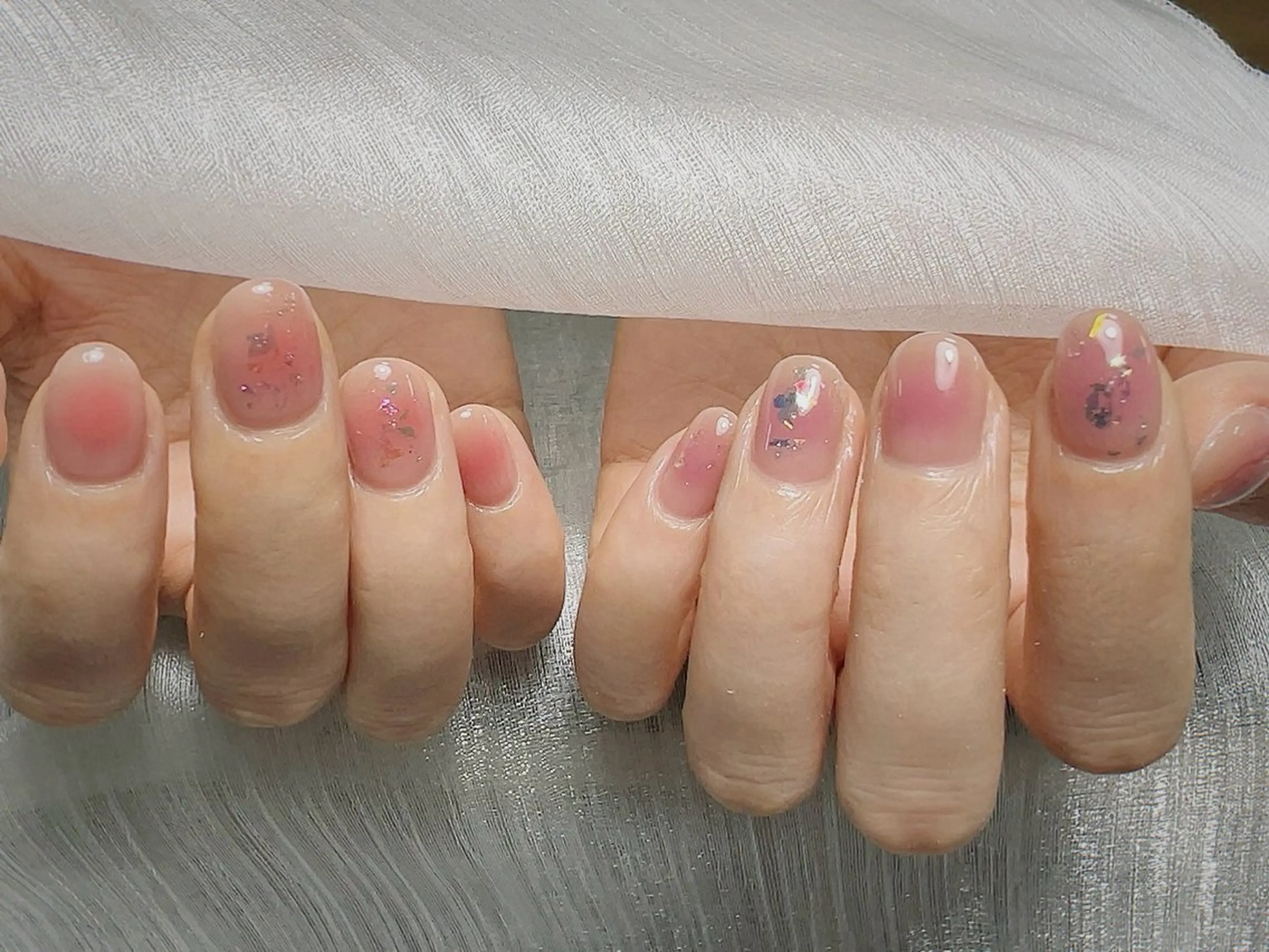 ネイル 長さ出し フレンチネイル グラデーション マグネットネイル マグネットフレンチ ハンドネイル ハンドケア 💕Dreamy KIYO💕のネイルデザイン