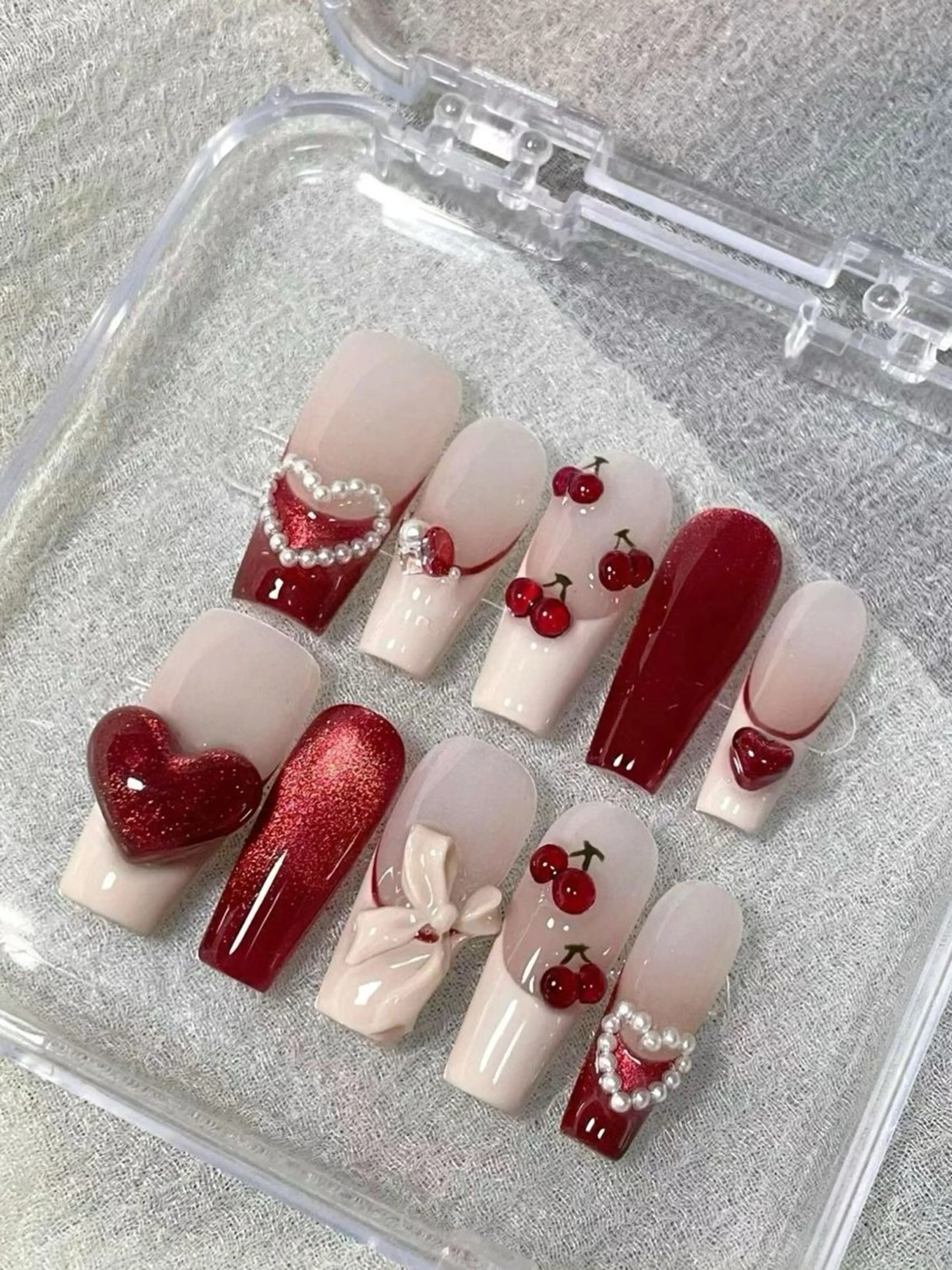 ネイル 長さ出し フレンチネイル グラデーション 卒業式 マグネットネイル Sora nail 長さ出し専門店のネイルデザイン