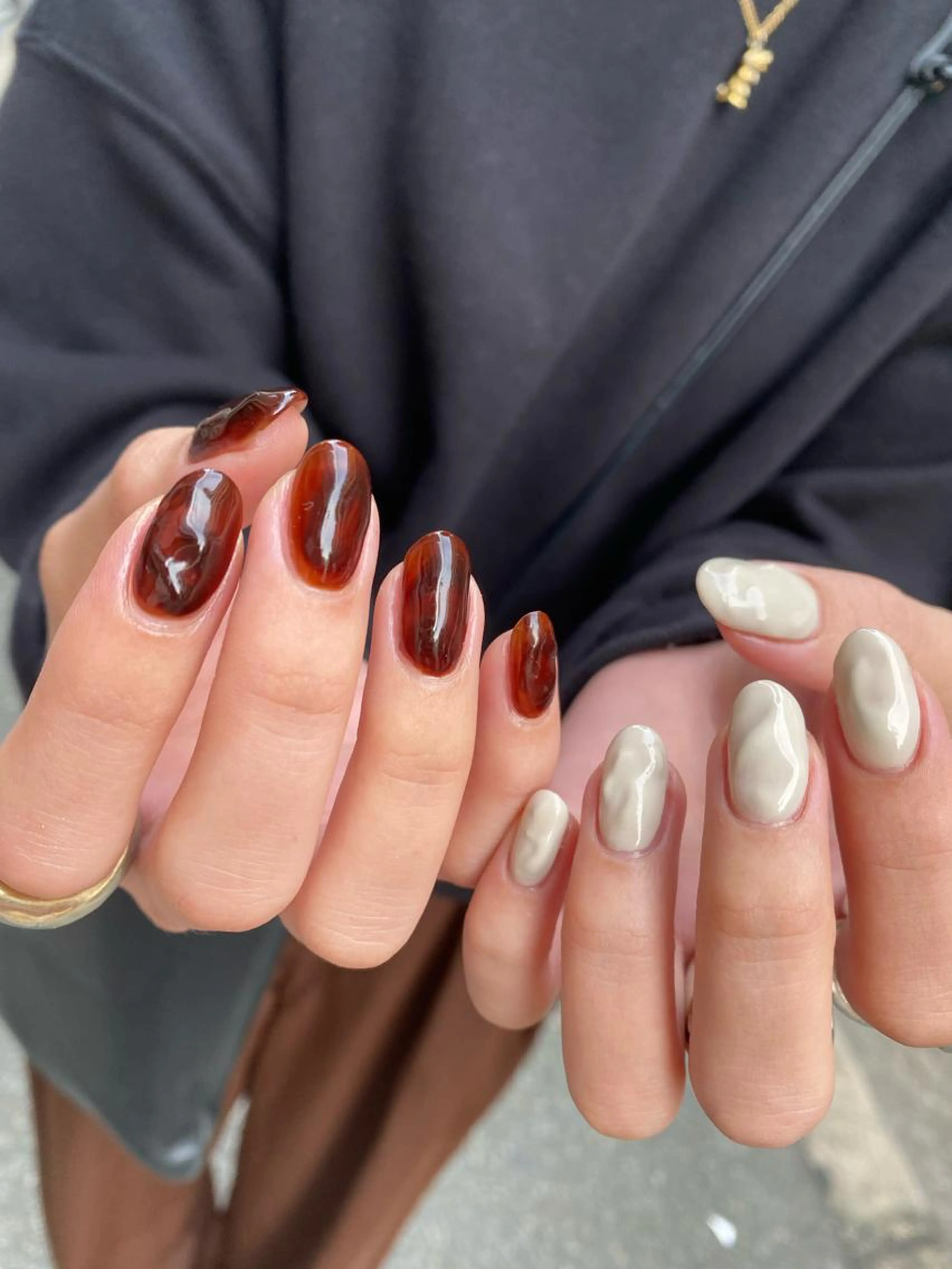 【オフ込み】シンプル10本アートジェルネイル📍の写真