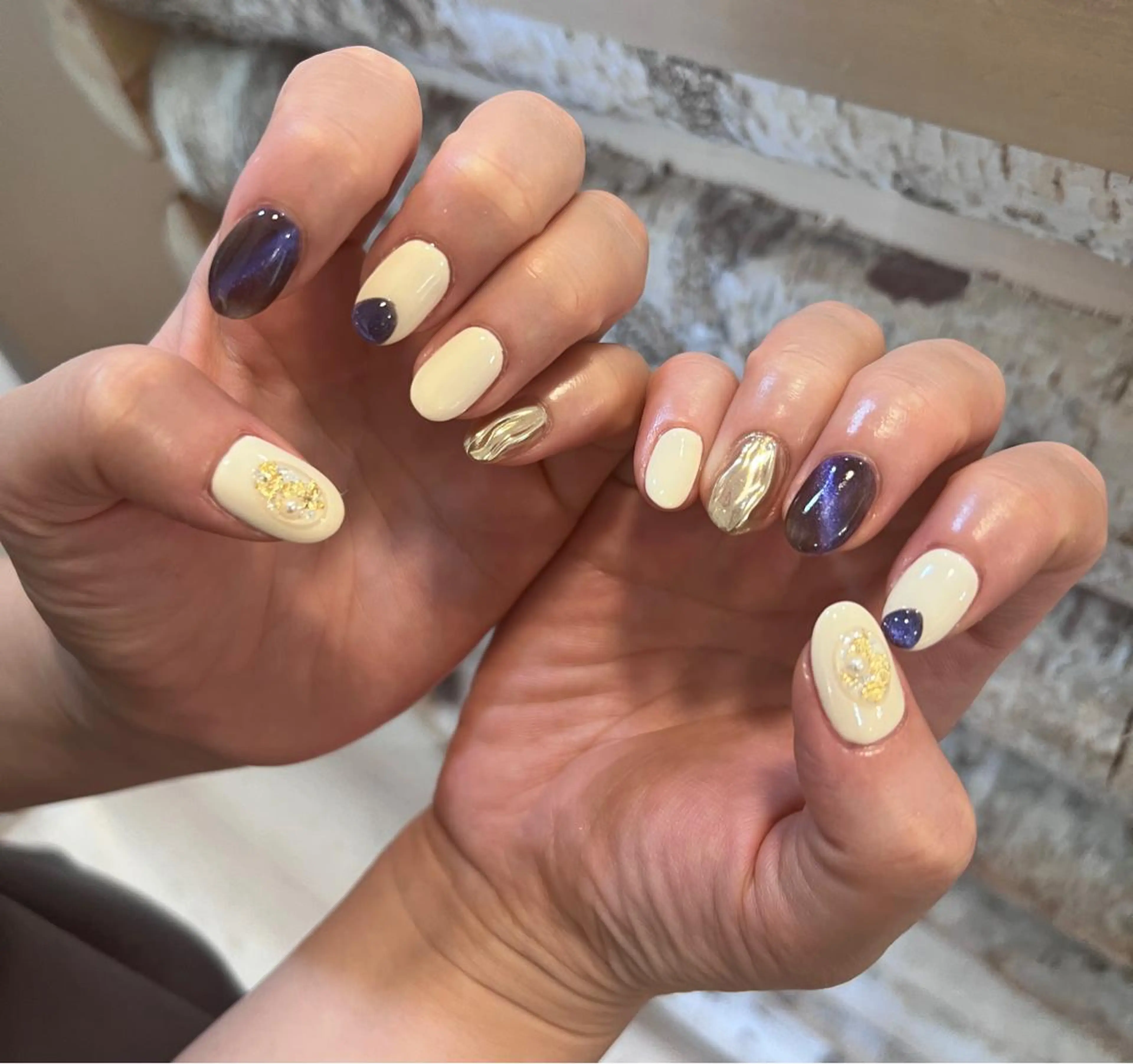 ネイル ハンドネイル いちじゅう あおいのネイルデザイン