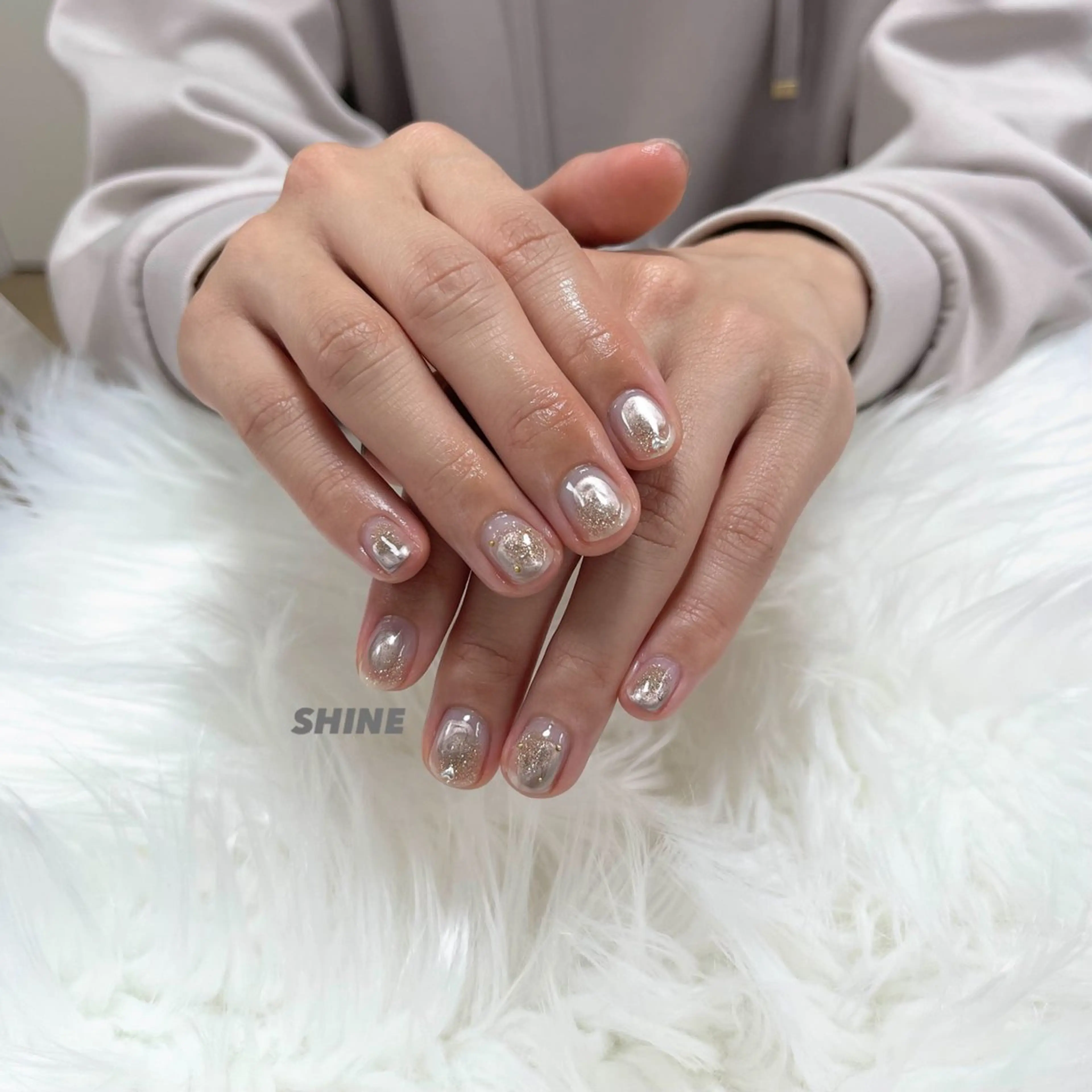 ネイル ハート ハンドネイル SHINE nail salonのネイルデザイン