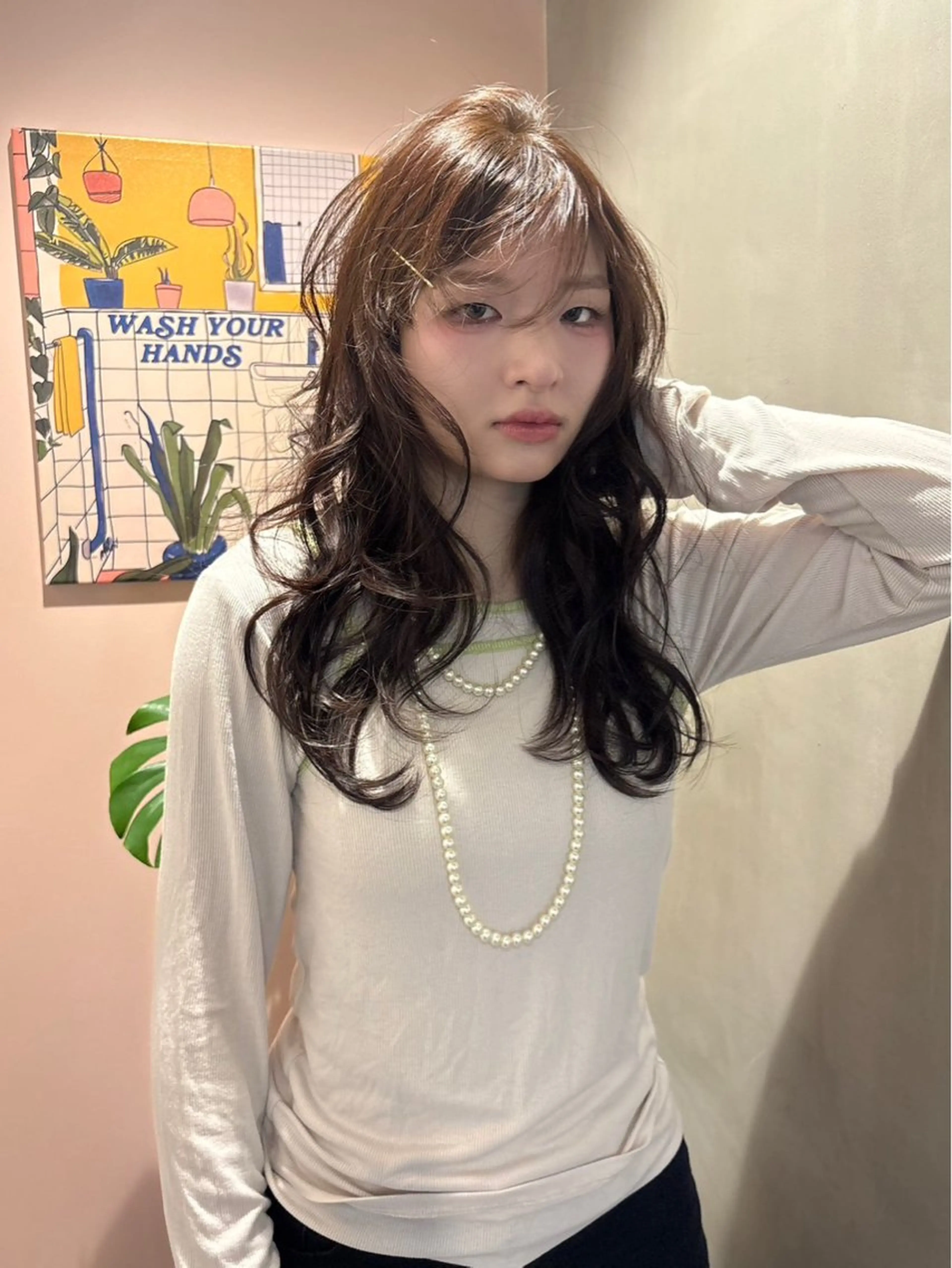 ロング カラー ハッシュカット 韓国風ヘア レイヤーカット カット ヘアカラー 🫧umu.🫧韓国 /レイヤー/ハッシュのヘアスタイル