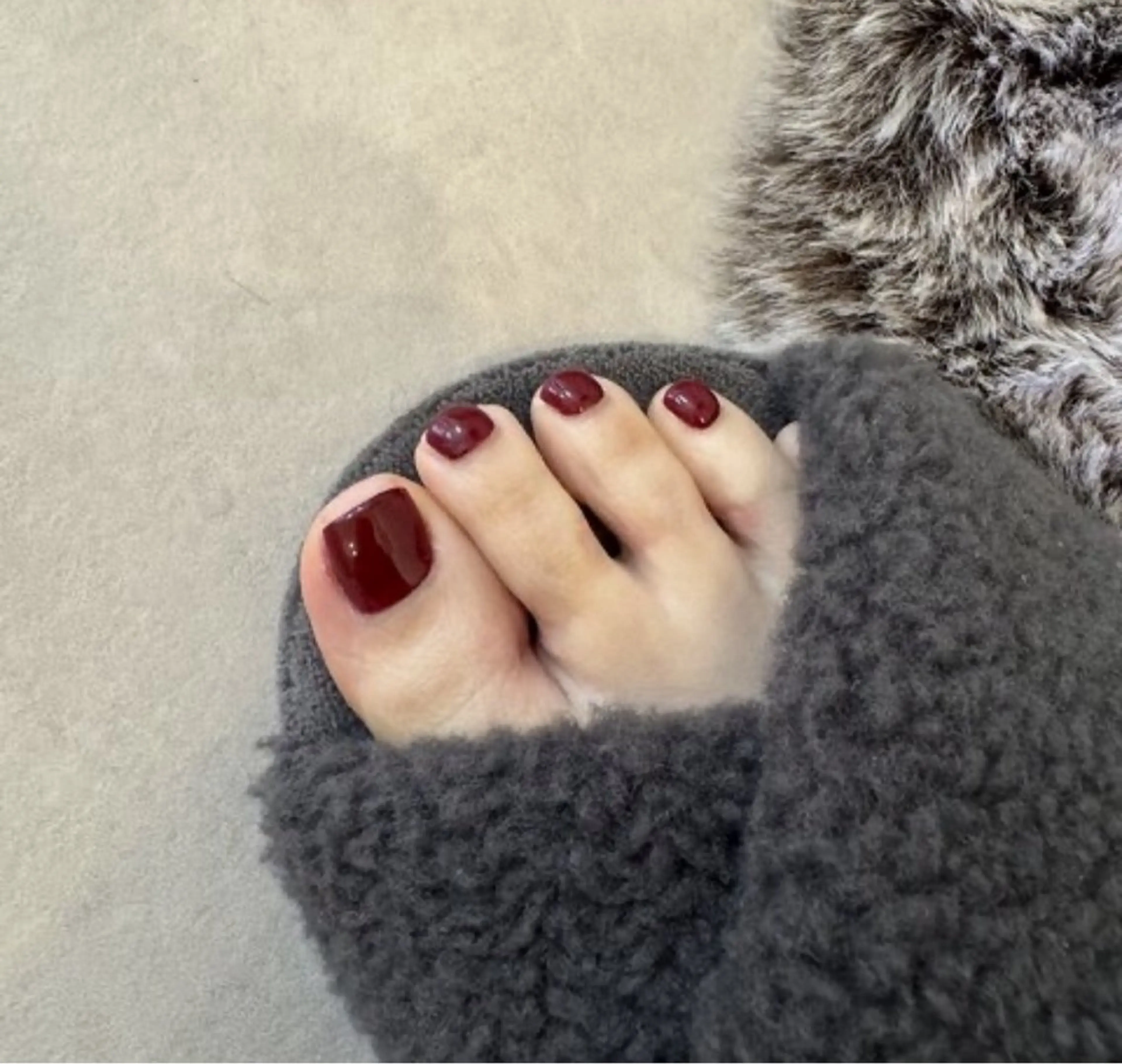 【オフ込み】うる艶ワンカラー☆フットネイルの写真