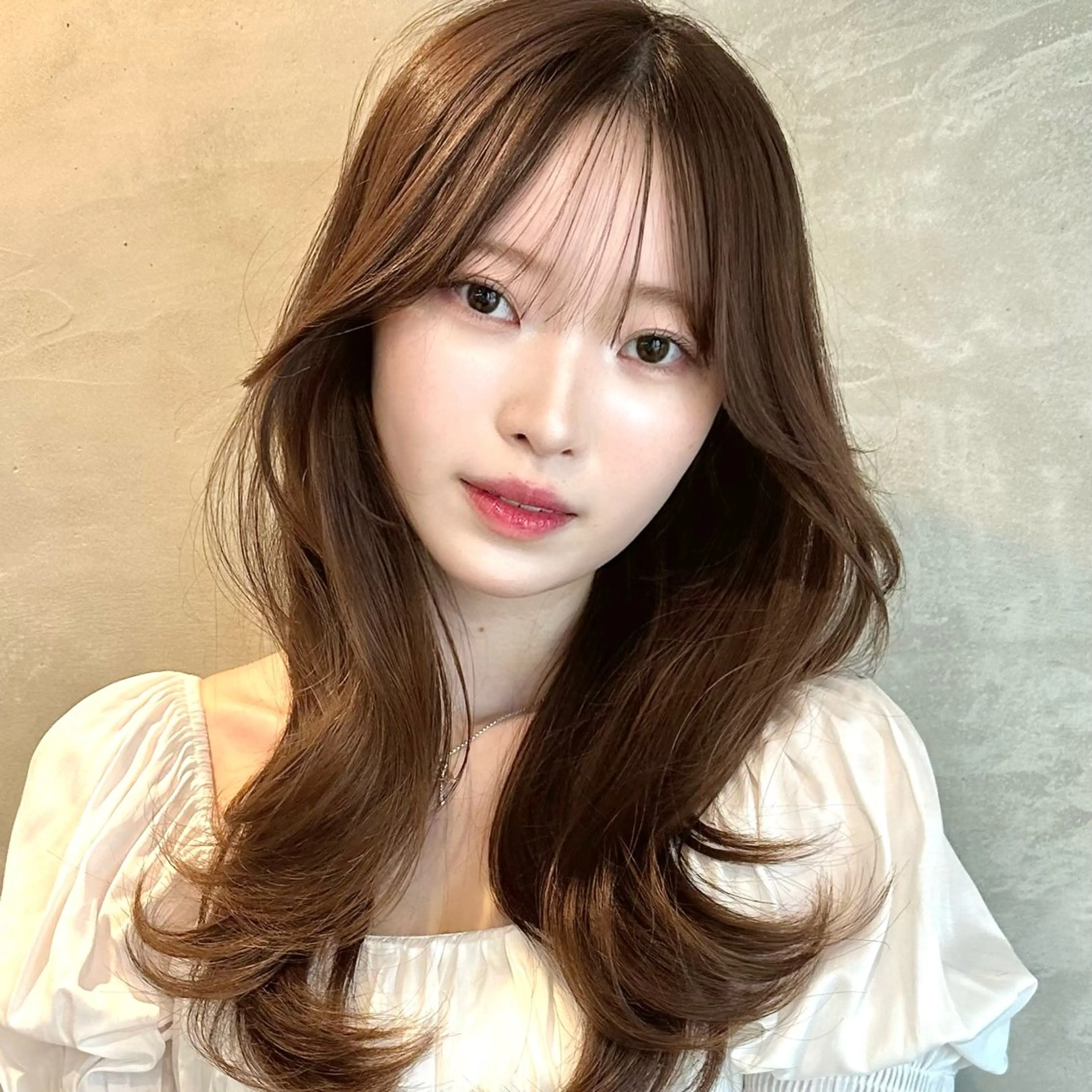 ロング カット ヘアカラー トリートメント 🌹ハッシュカット、 レイヤー韓国ヘア🌹のヘアスタイル