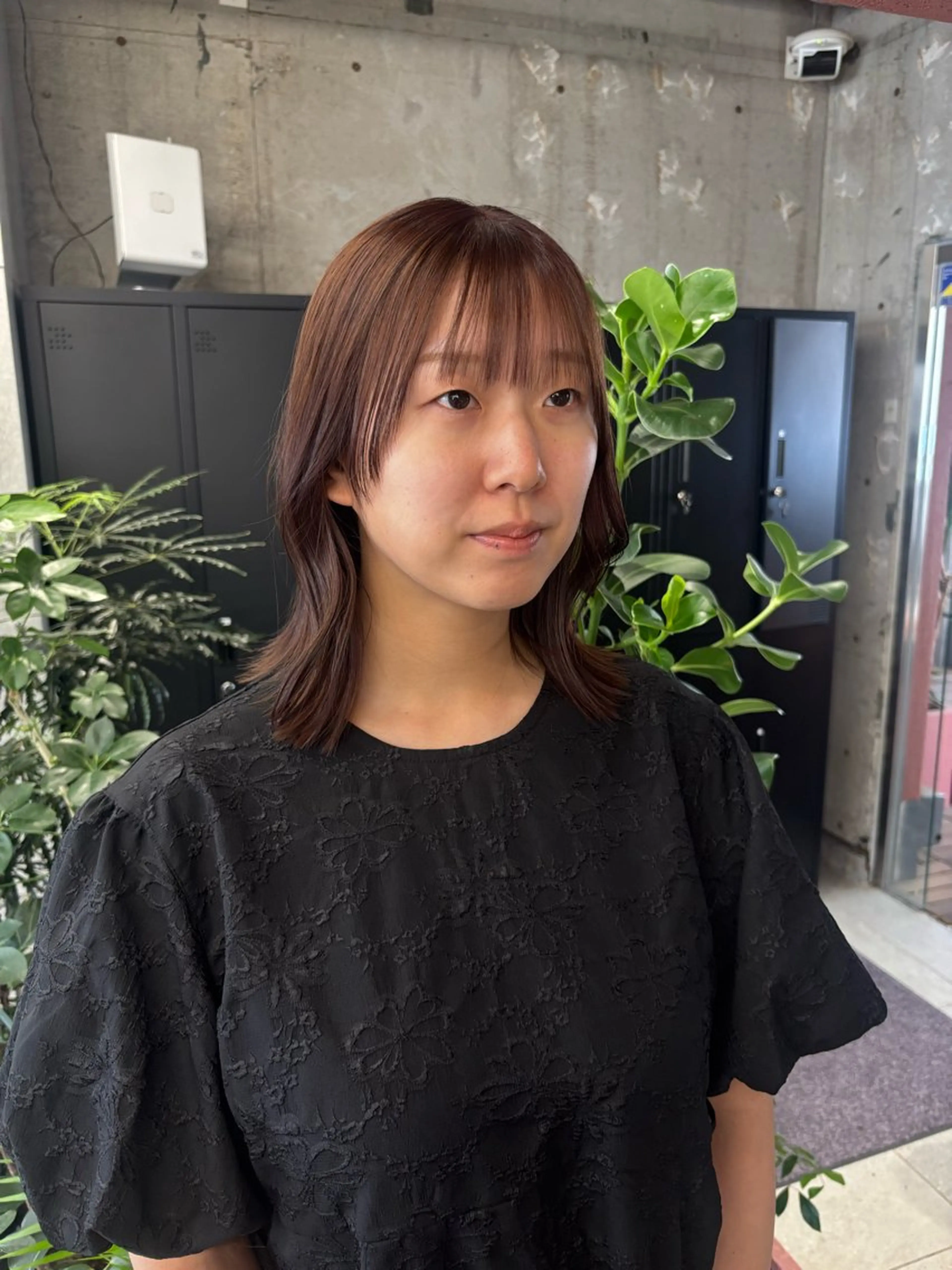 ミディアム カラー カット ヘアカラー トリートメント ほらぐち るいのヘアスタイル