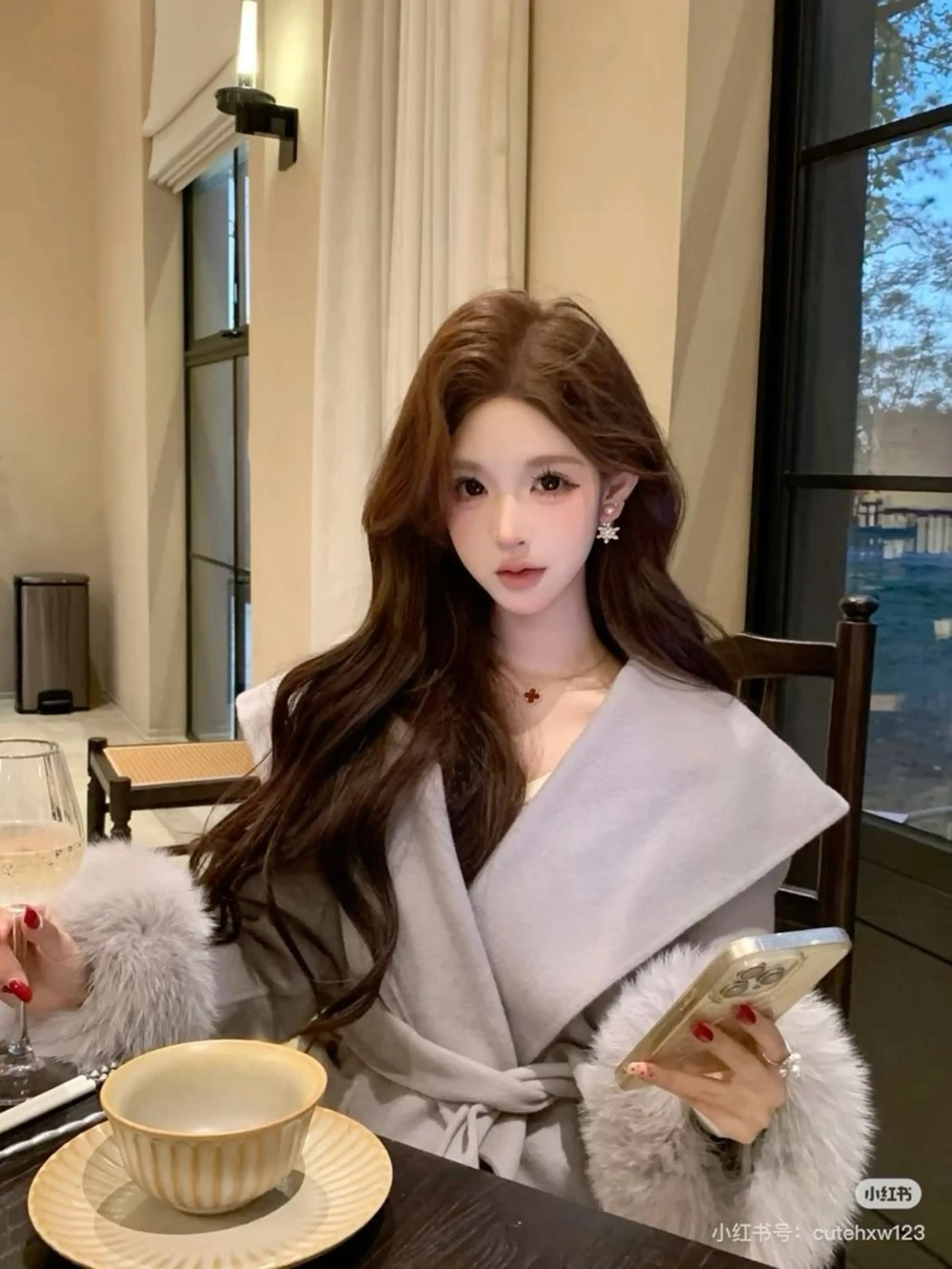 ロング カラー ベージュカラー ブリーチ ブラウンカラー ショコラブラウン ダブルカラー カット ヘアカラー トリートメント 原宿／ワンホンヘア SAAYA🖤のヘアスタイル