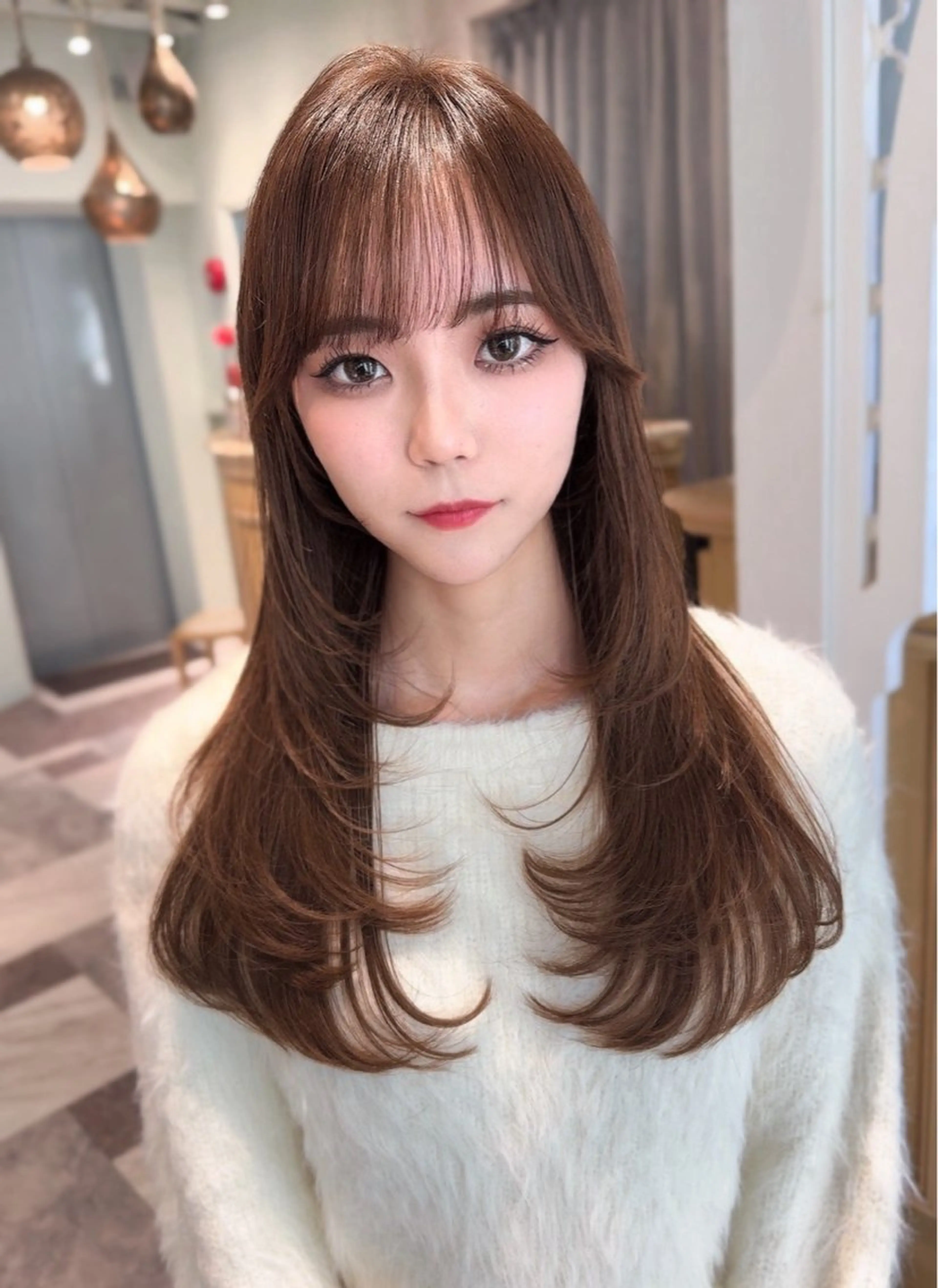 セミロング カラー ベージュカラー 黒髪 ブリーチ ブルーカラー ブルーブラック 木屋元一/透明感 /前髪/ショートボブのヘアスタイル