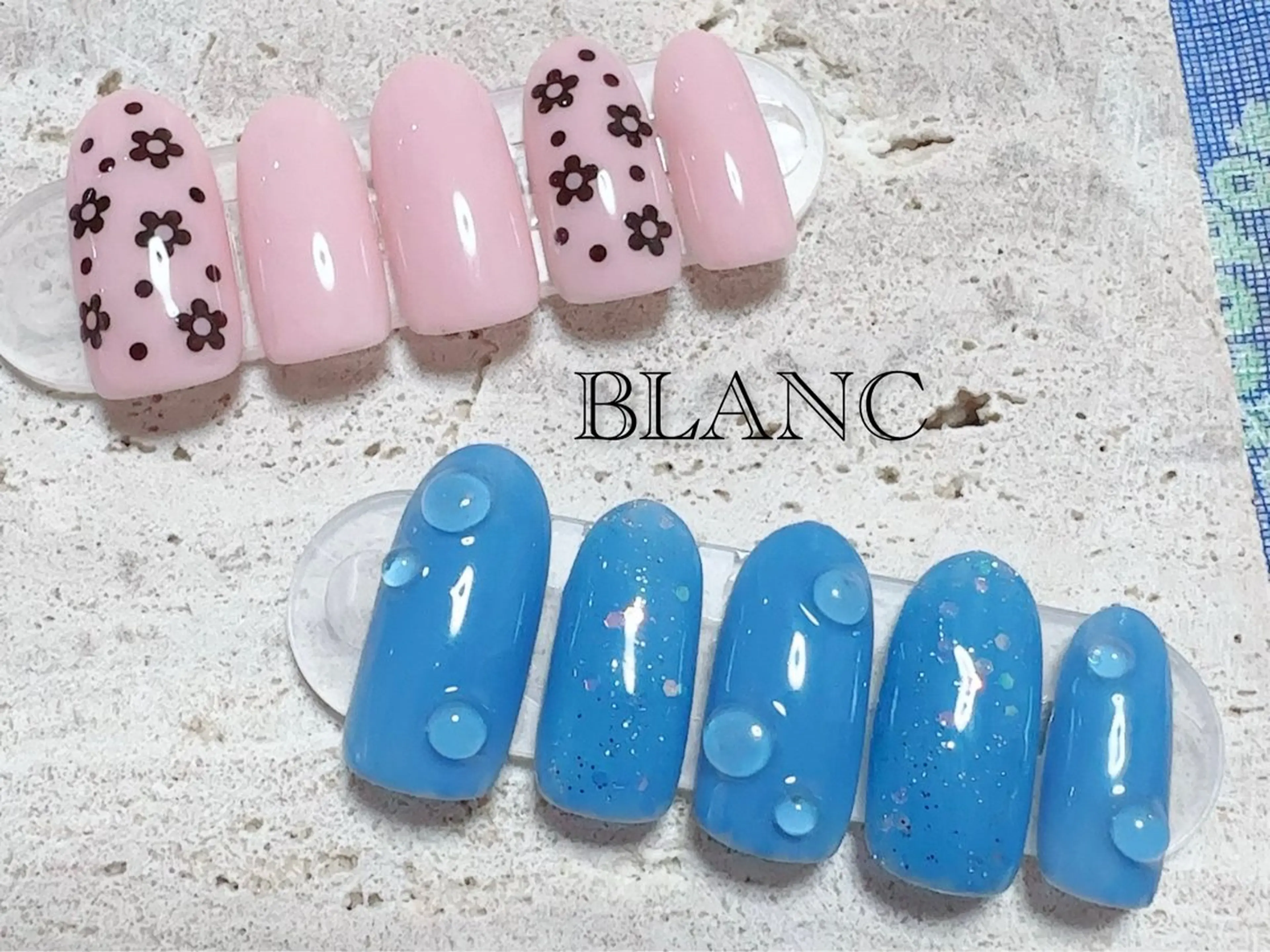 ネイル アートネイル 長さ出し ジェルネイル グラデーション 持ち込み BLANC (ブラン)のネイルデザイン